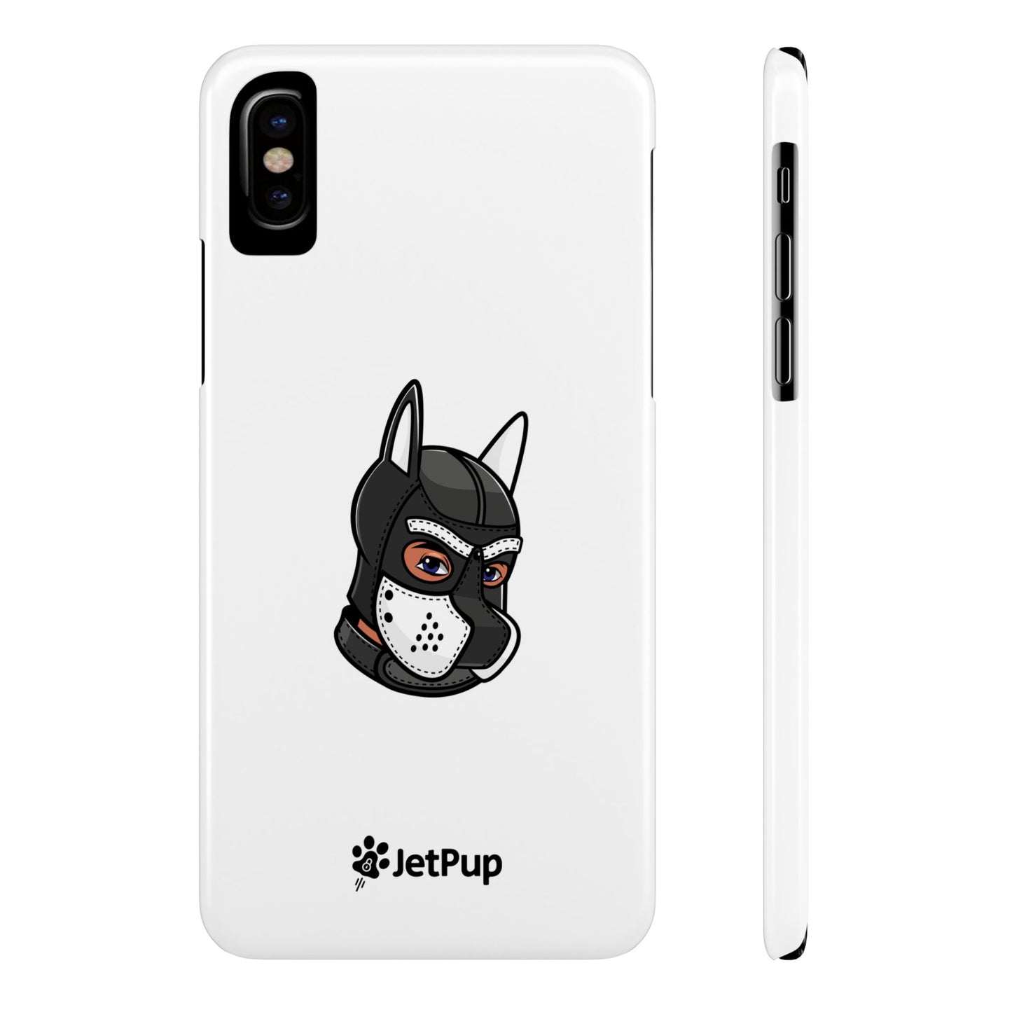 Pup Hood Slim iPhone Cases - White