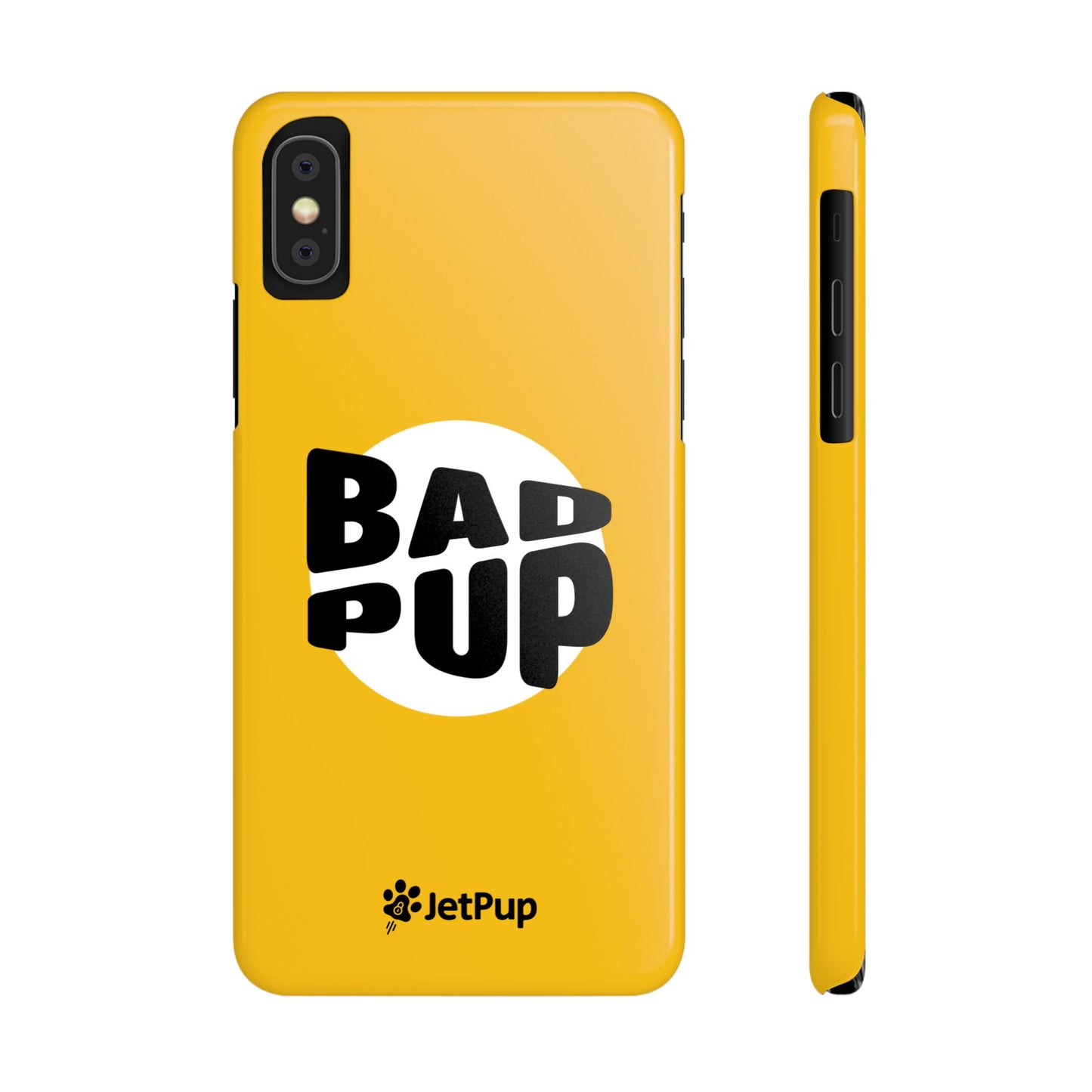 Bad Pup Slim iPhone Cases - Yellow