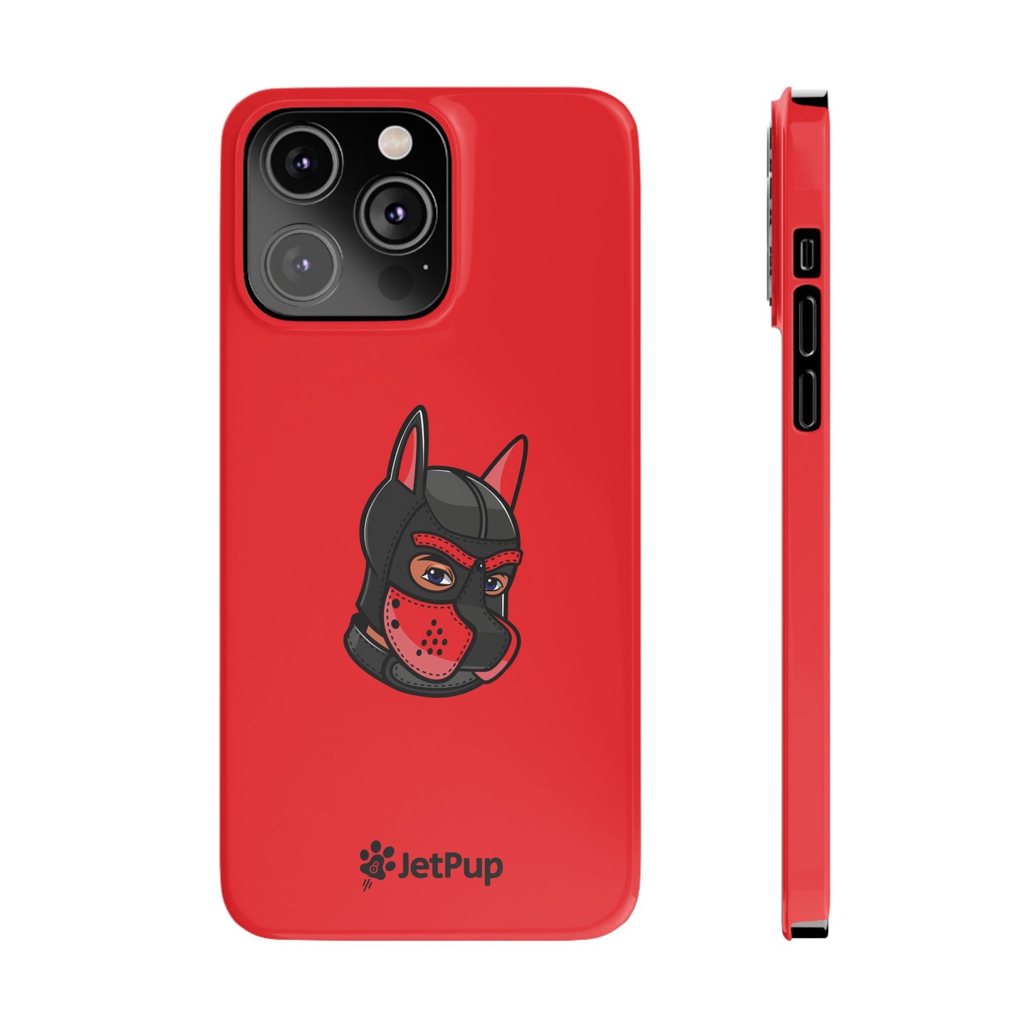 Pup Hood Slim iPhone Cases - Red