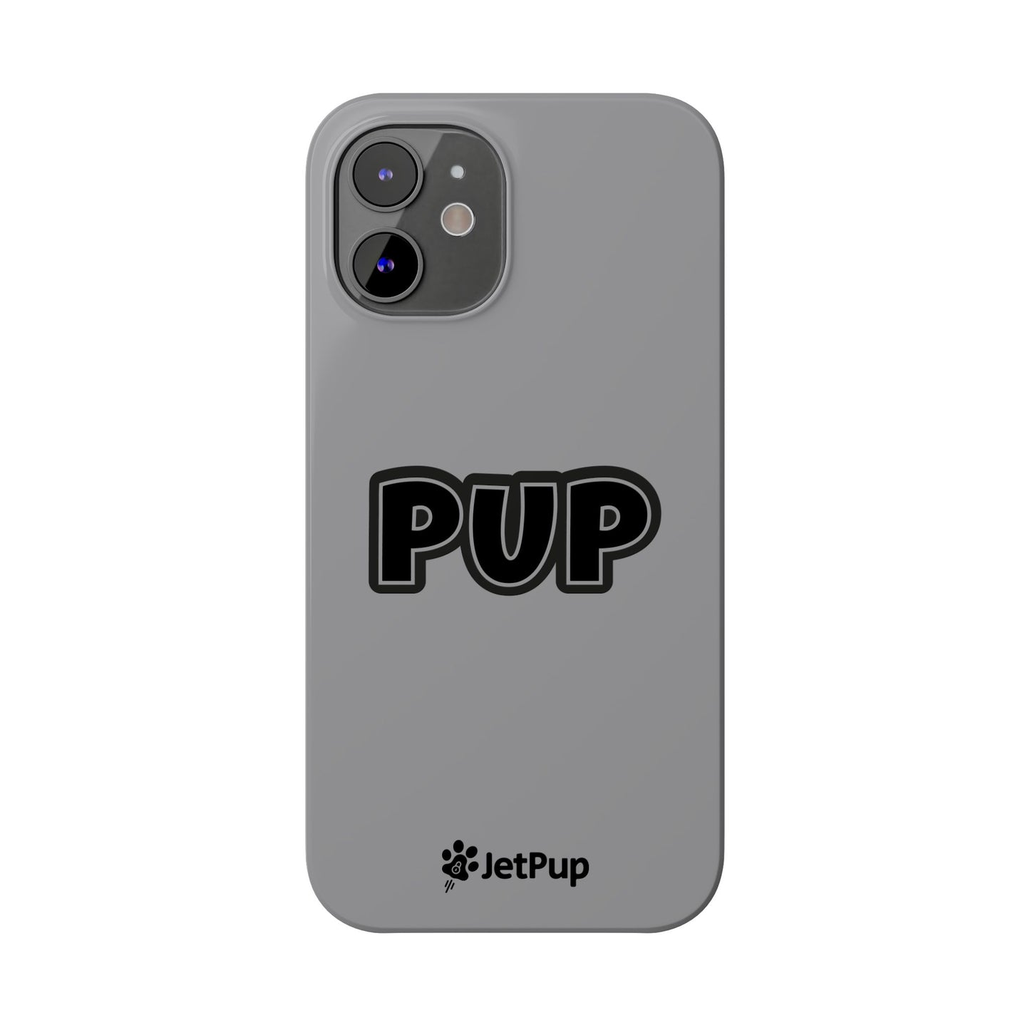 Pup Slim iPhone Cases - Grey