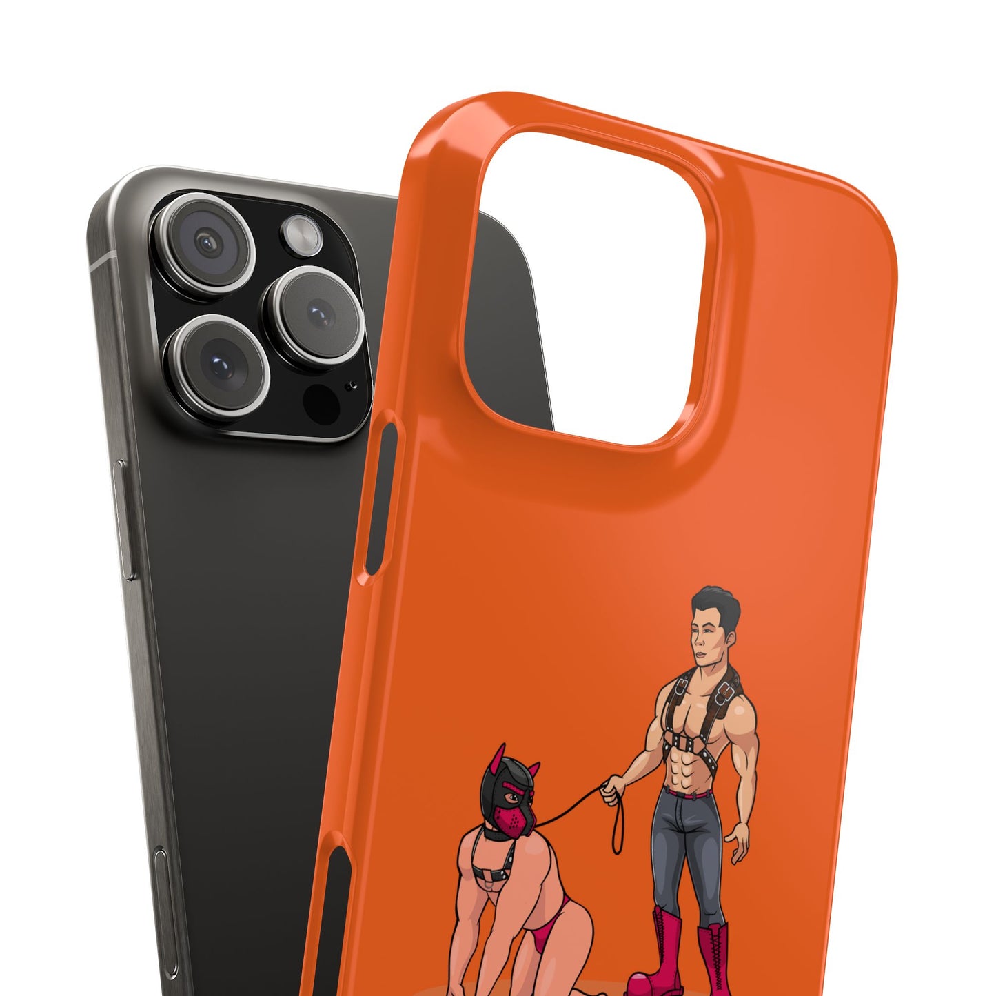 Handler & Pup Slim iPhone Cases - Orange