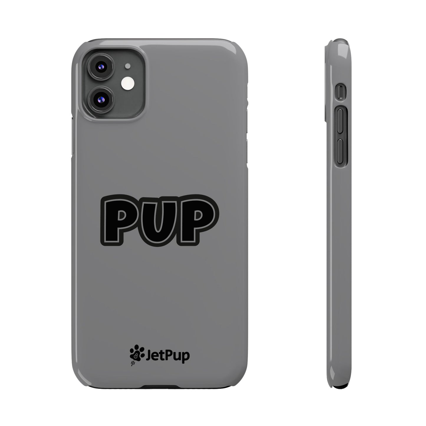 Pup Slim iPhone Cases - Grey