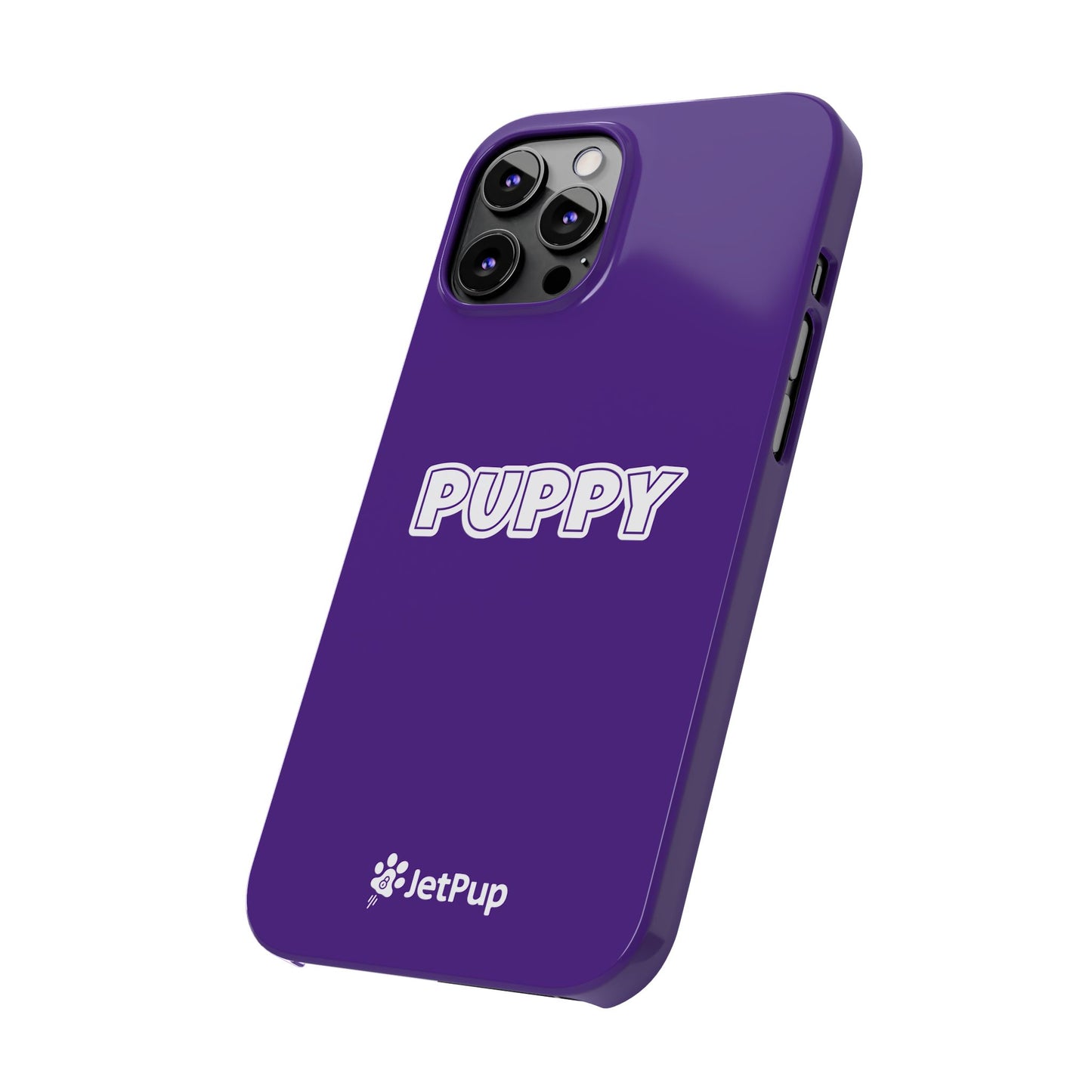 Puppy Slim iPhone Cases - Purple