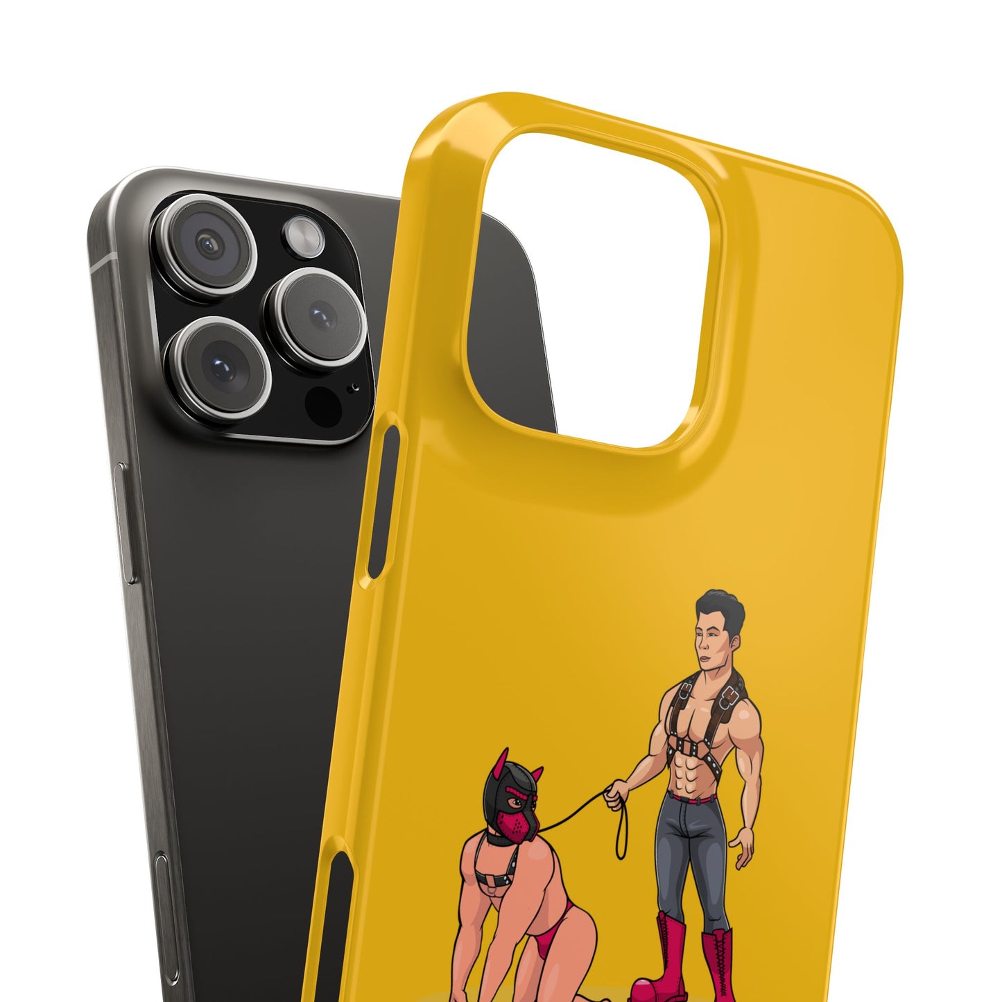 Handler & Pup Slim iPhone Cases - Yellow
