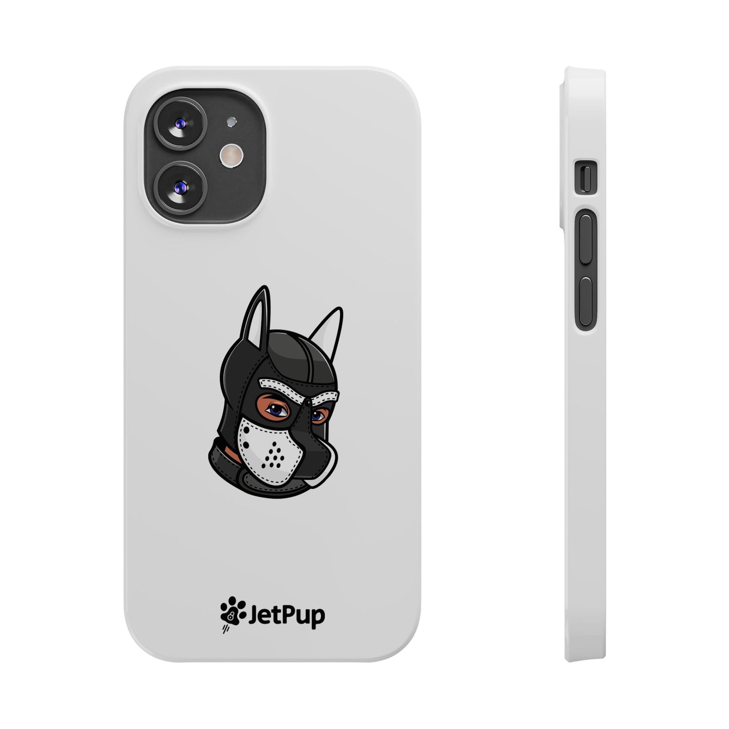 Pup Hood Slim iPhone Cases - White
