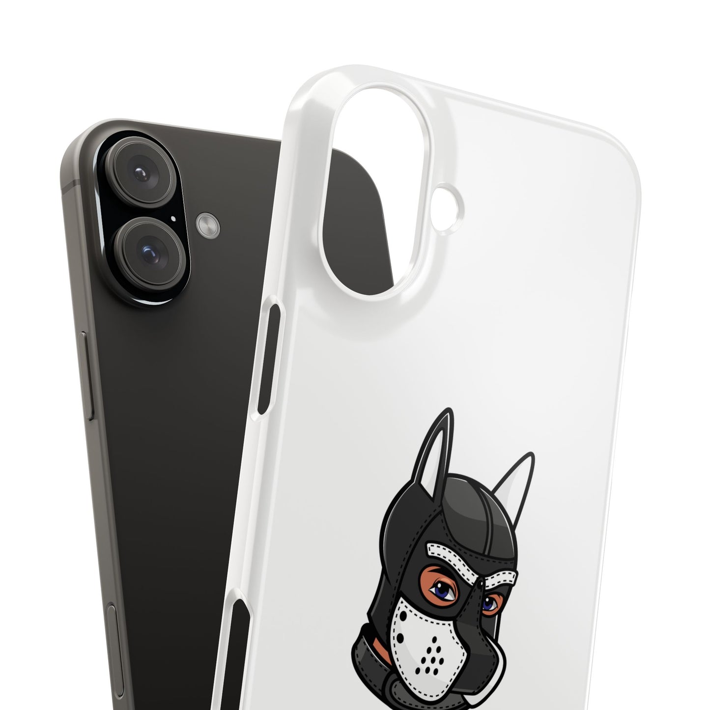 Pup Hood Slim iPhone Cases - White