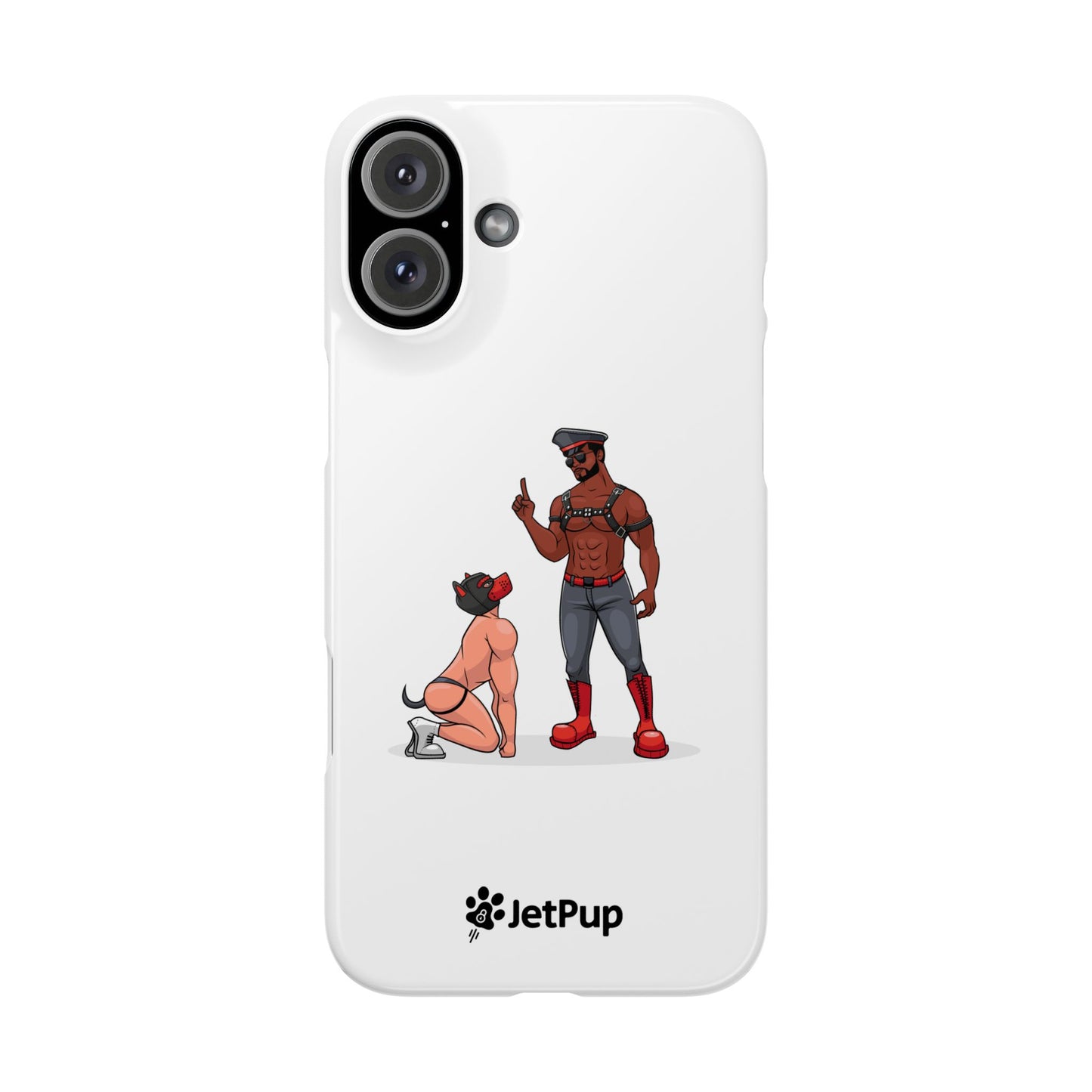 Sir & Pup Hood Slim iPhone Cases - White