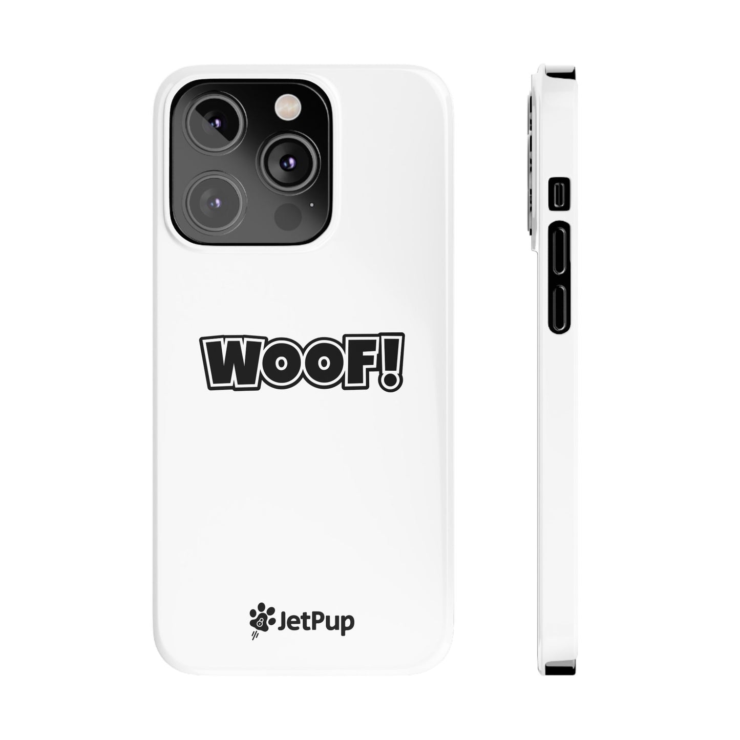 Woof Slim iPhone Cases - White
