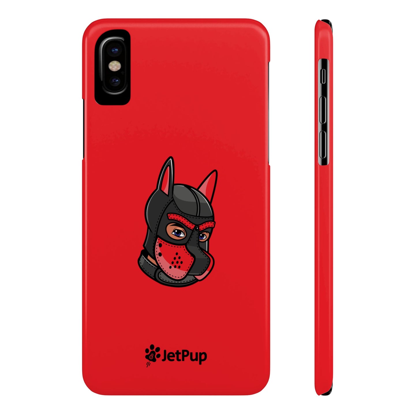 Pup Hood Slim iPhone Cases - Red