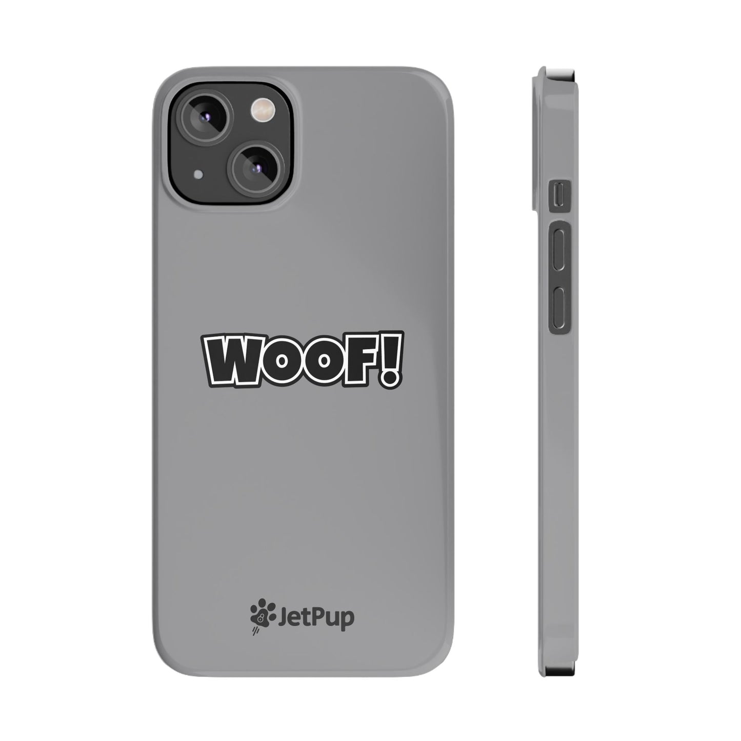 Woof Slim iPhone Cases - Grey