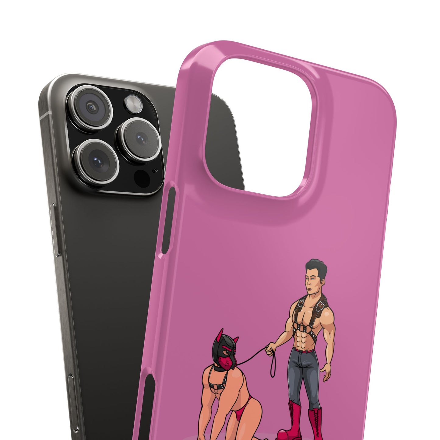 Handler & Pup Slim iPhone Cases - Pink