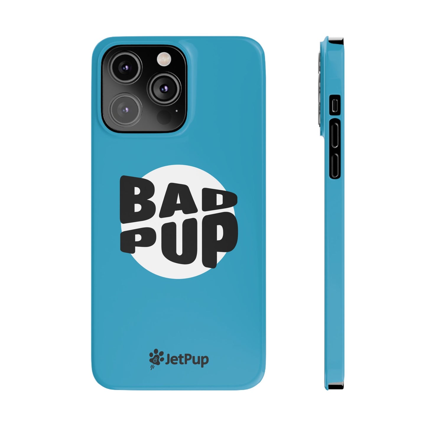 Bad Pup Slim iPhone Cases - Turquoise