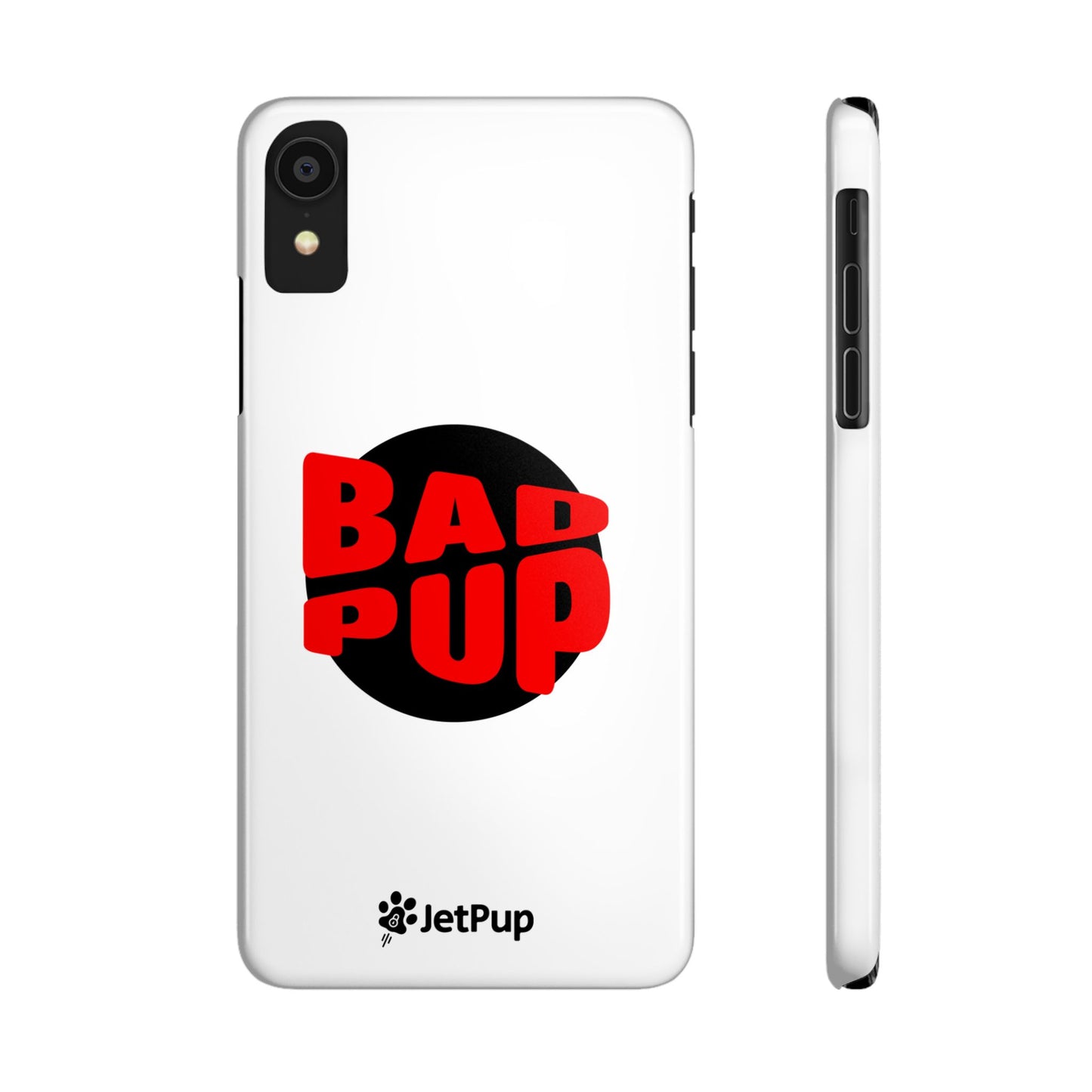 Bad Pup Slim iPhone Cases - White