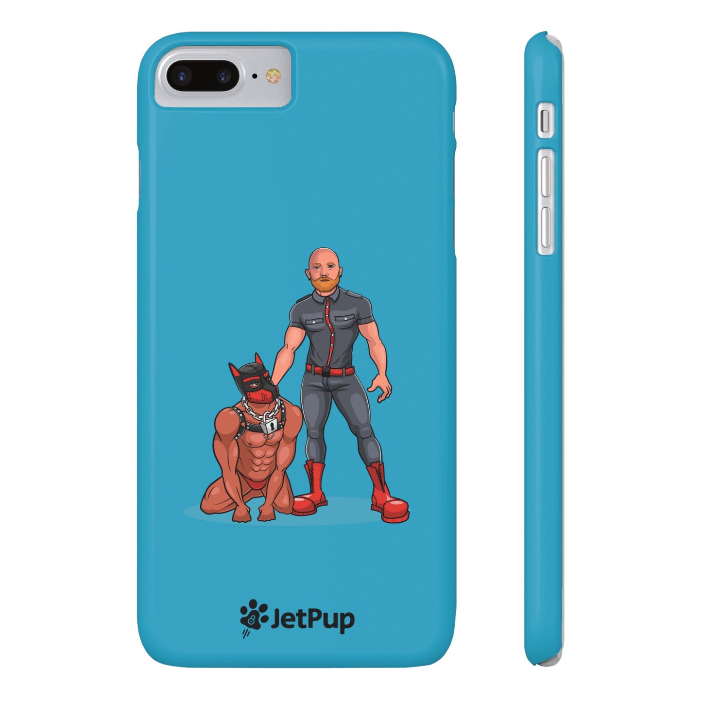 Dad & Pup Slim iPhone Cases - Turquoise