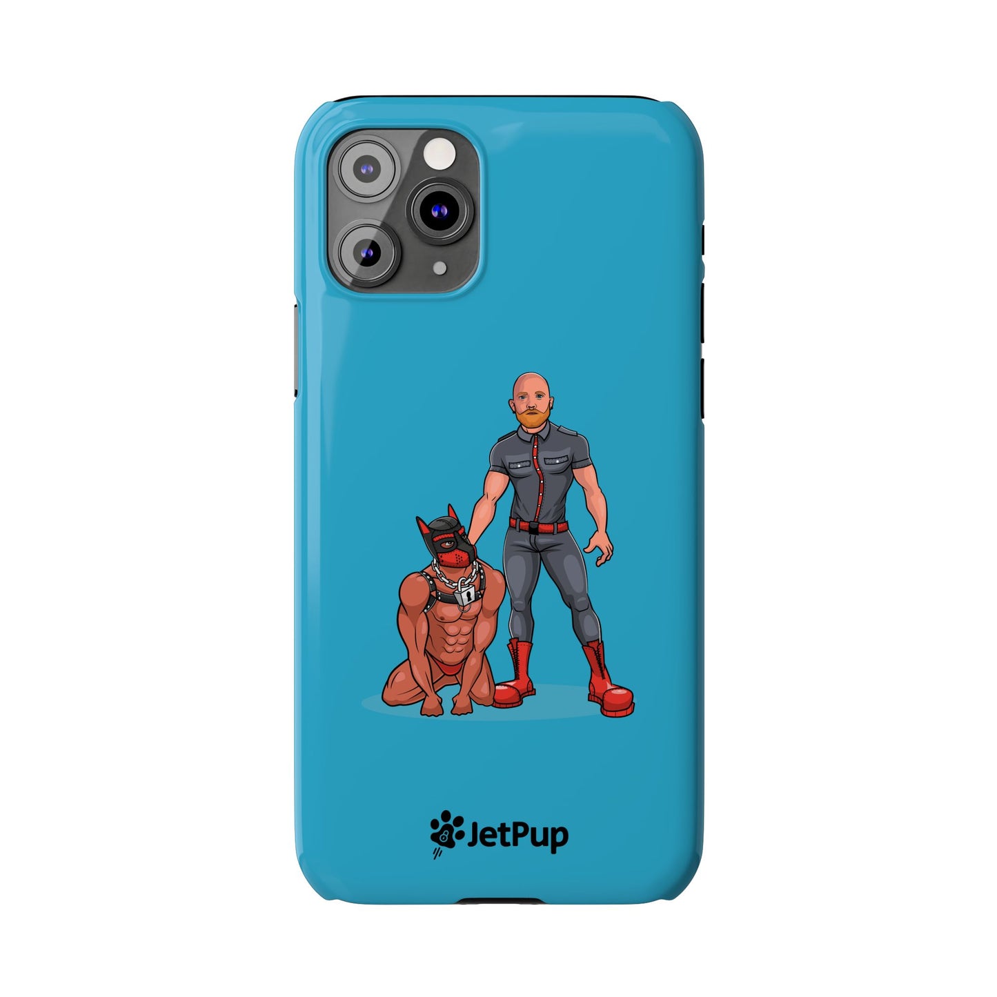 Dad & Pup Slim iPhone Cases - Turquoise
