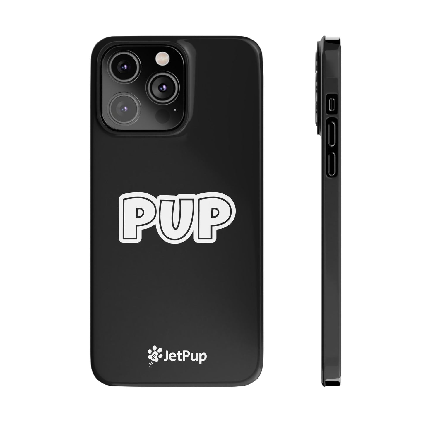 Pup Slim iPhone Cases - Black