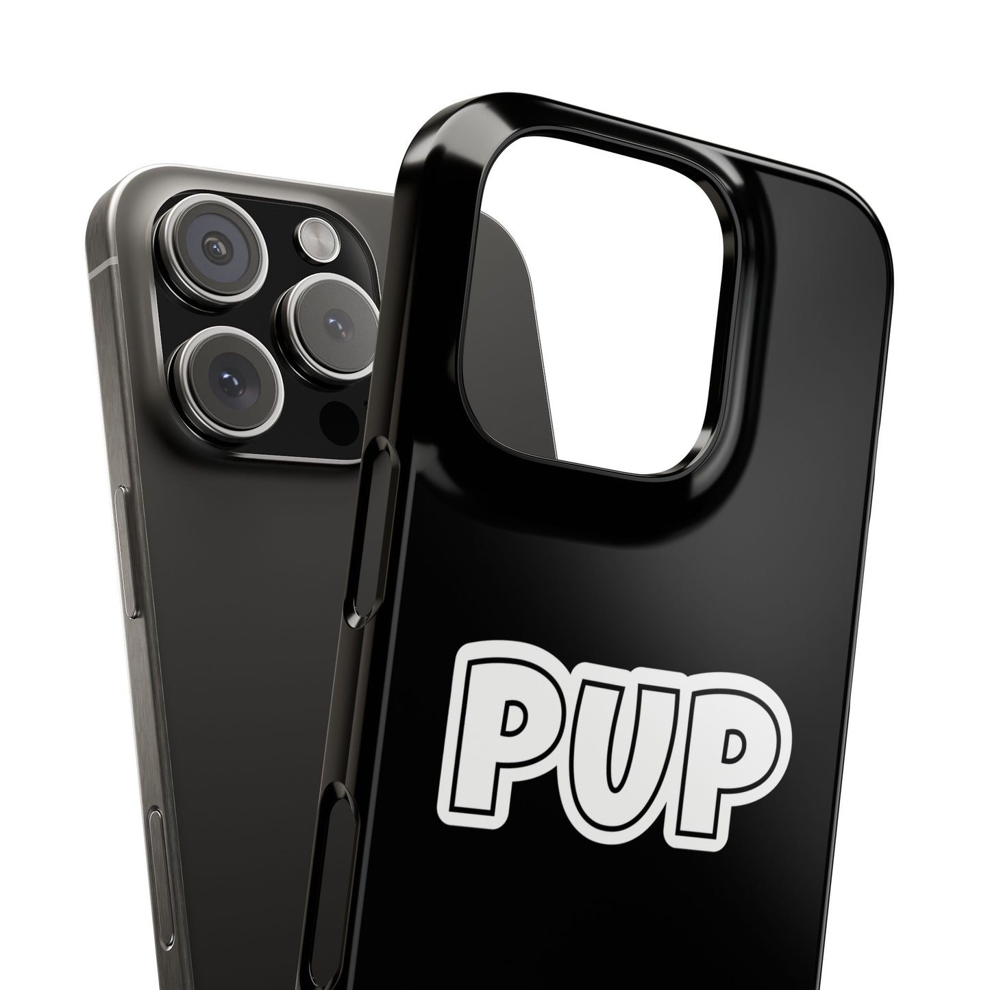 Pup Slim iPhone Cases - Black