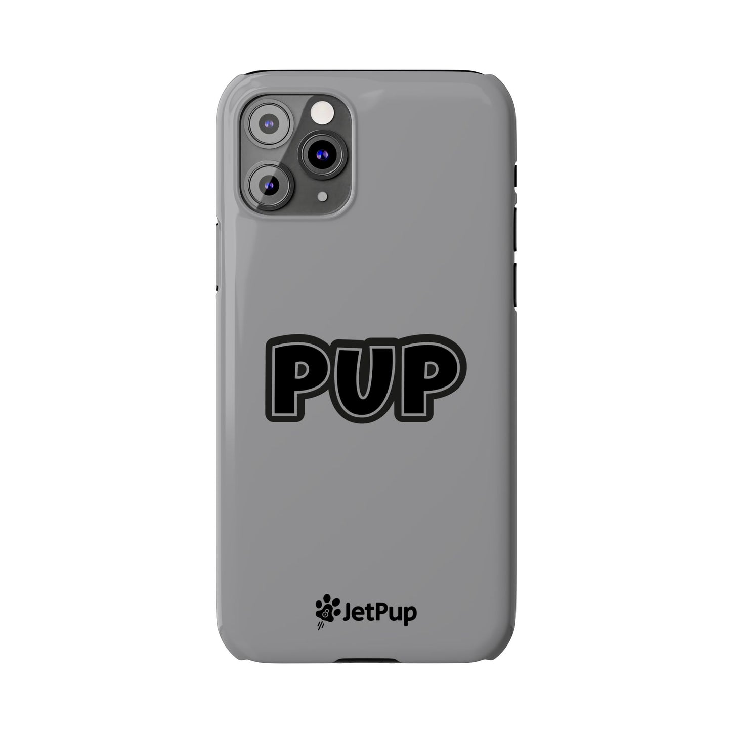 Pup Slim iPhone Cases - Grey