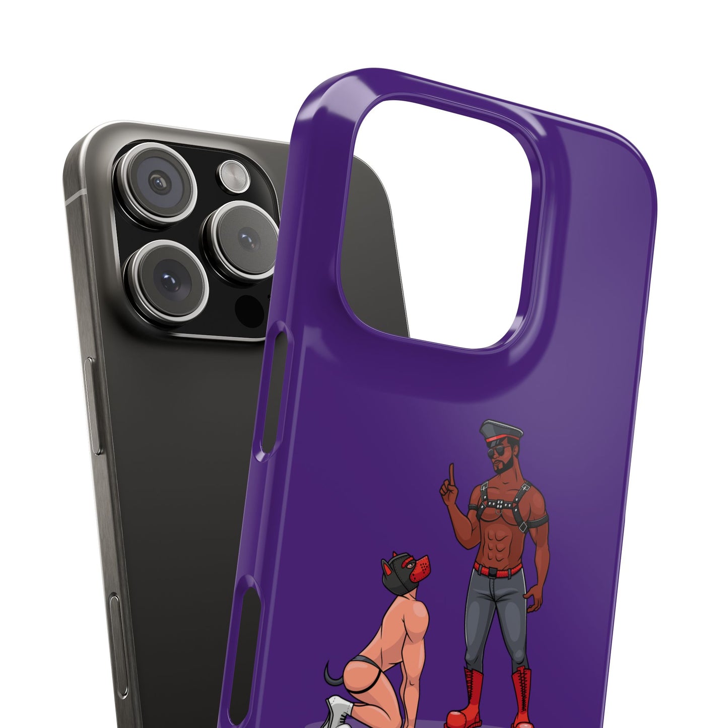 Sir & Pup Hood Slim iPhone Cases - Purple