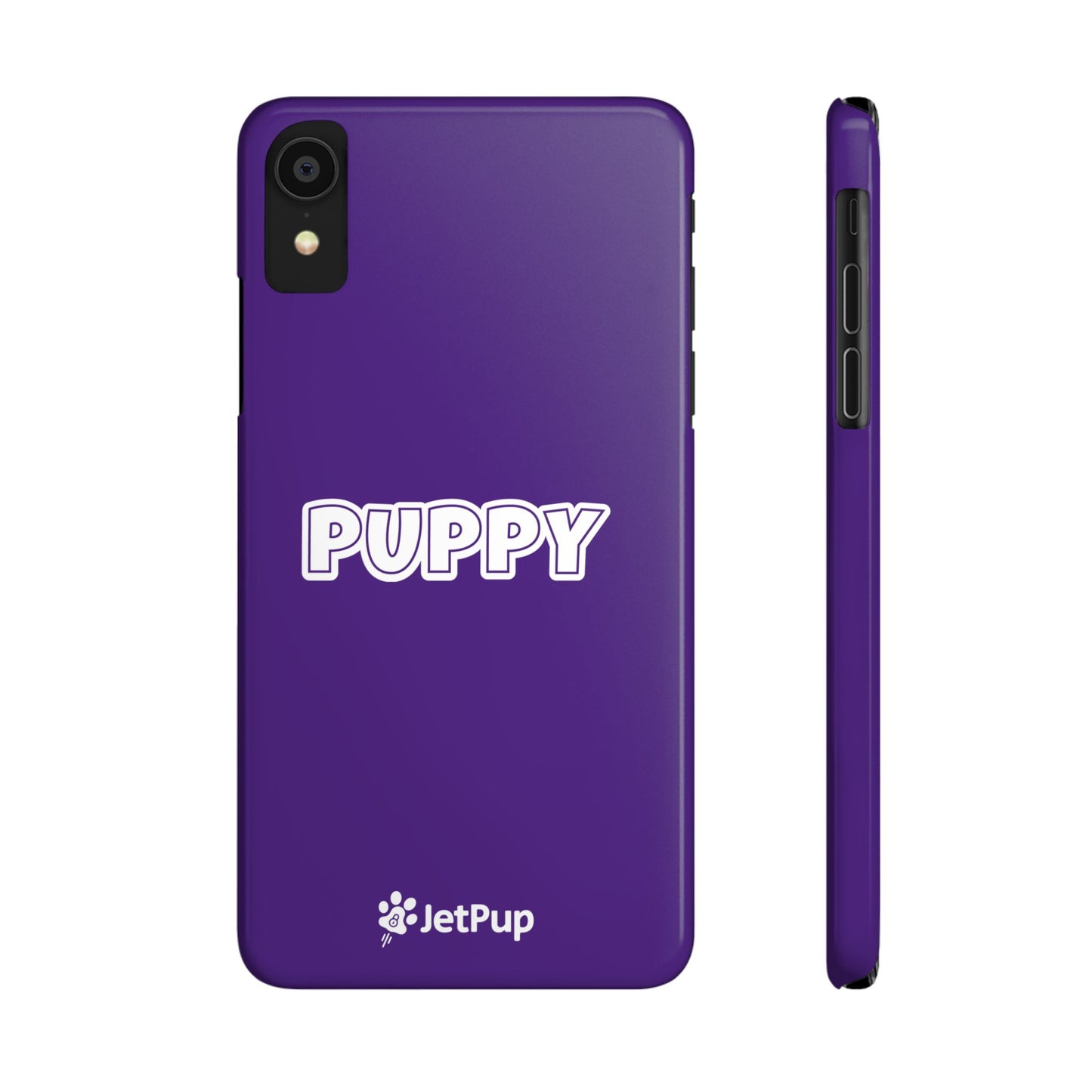 Puppy Slim iPhone Cases - Purple