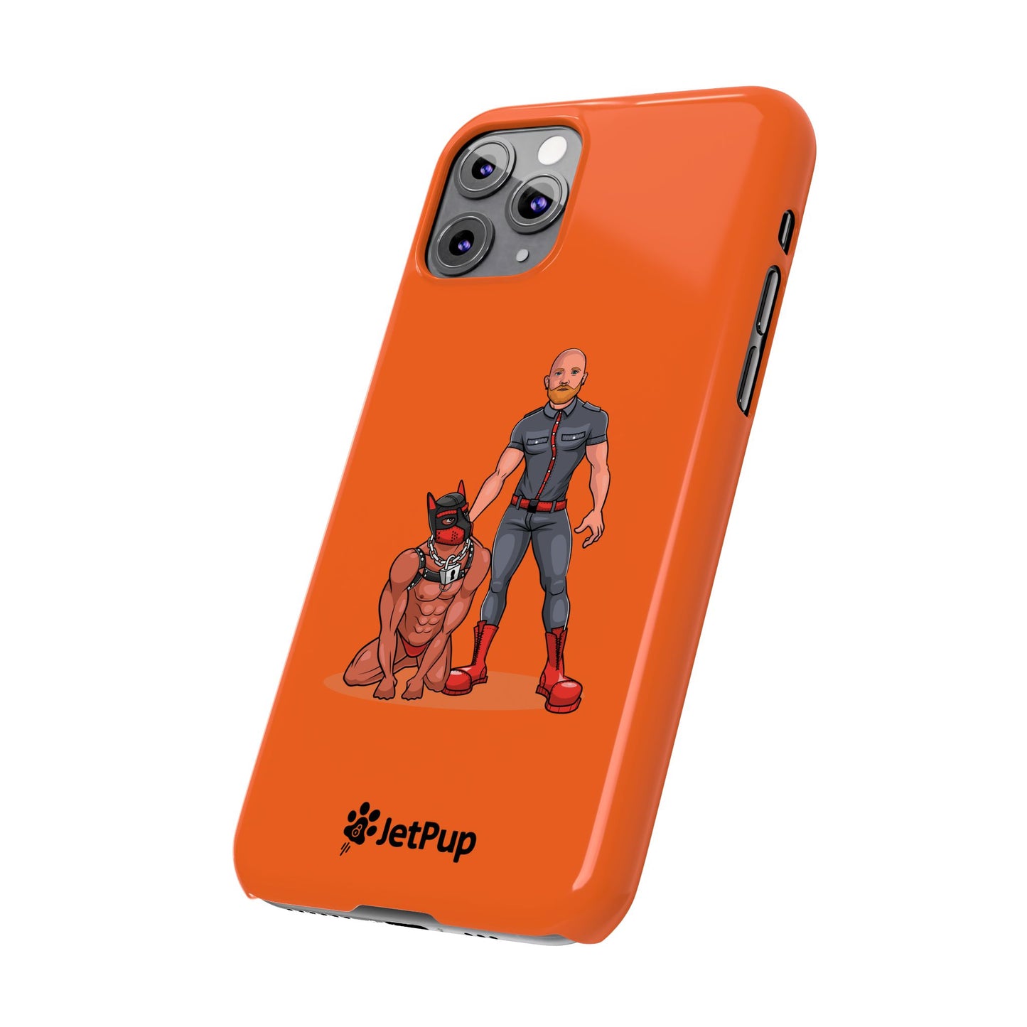 Dad & Pup Slim iPhone Cases - Orange