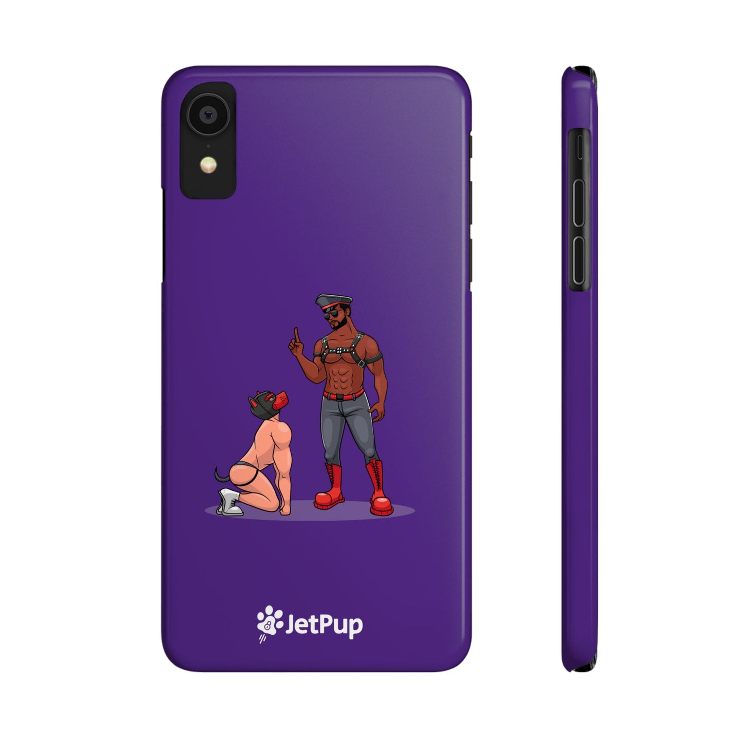 Sir & Pup Hood Slim iPhone Cases - Purple