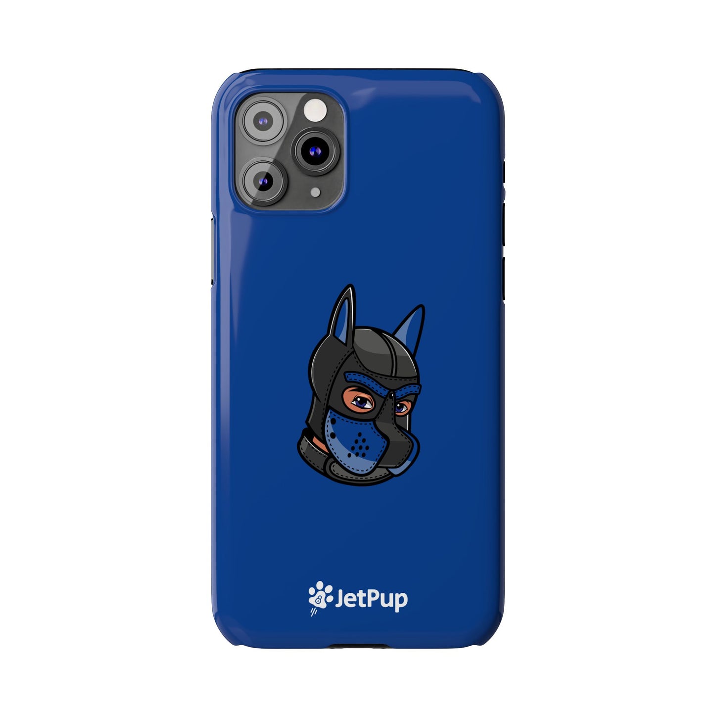 Pup Hood Slim iPhone Cases - Blue