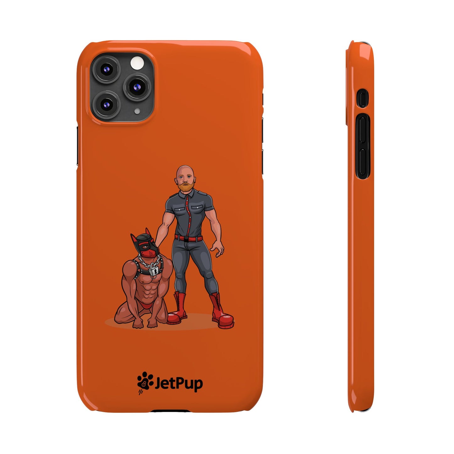 Dad & Pup Slim iPhone Cases - Orange