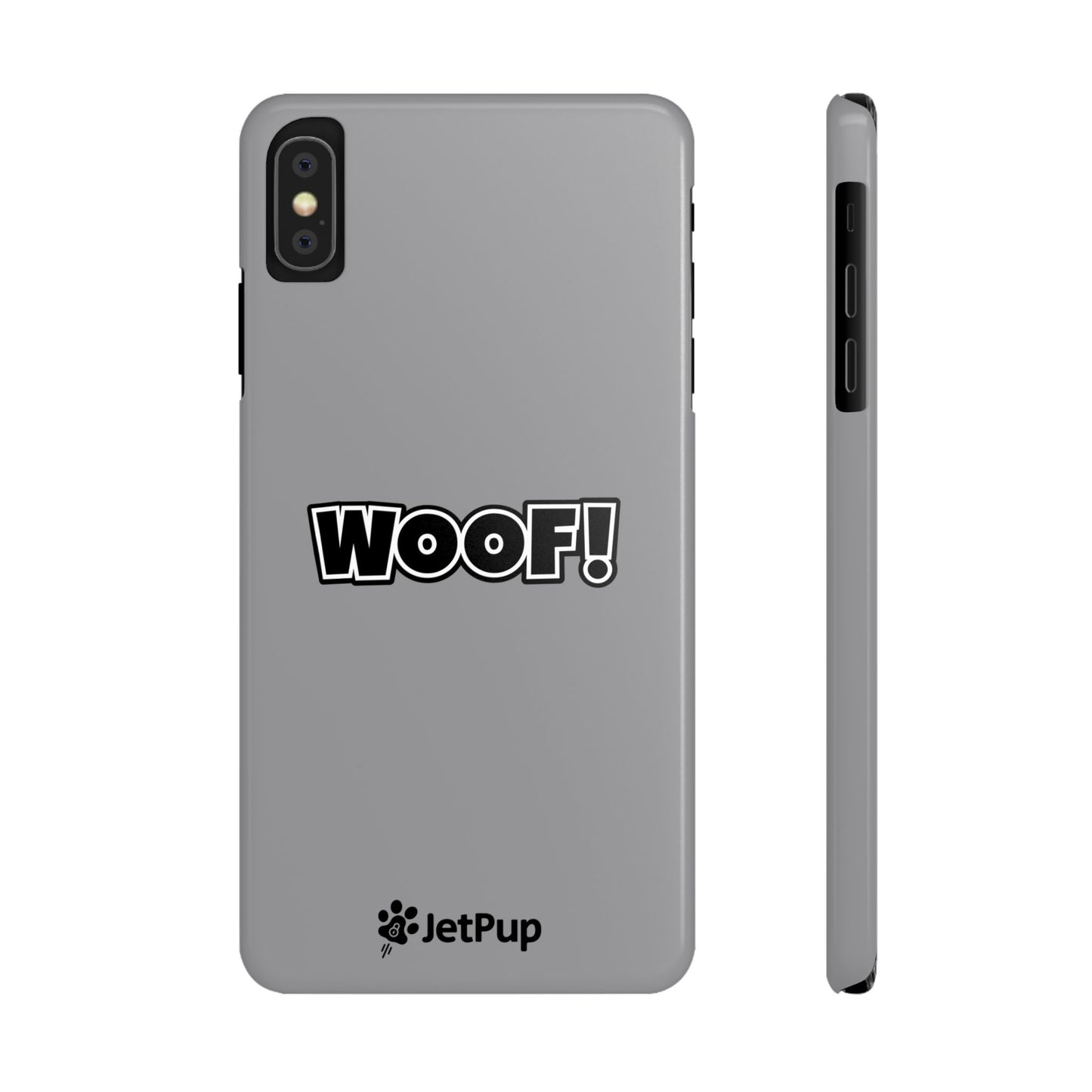 Woof Slim iPhone Cases - Grey