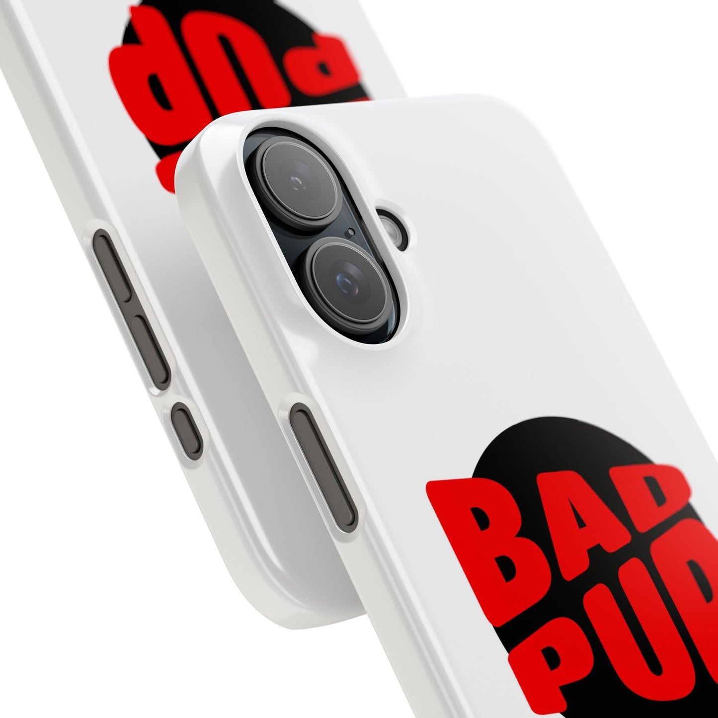 Bad Pup Slim iPhone Cases - White