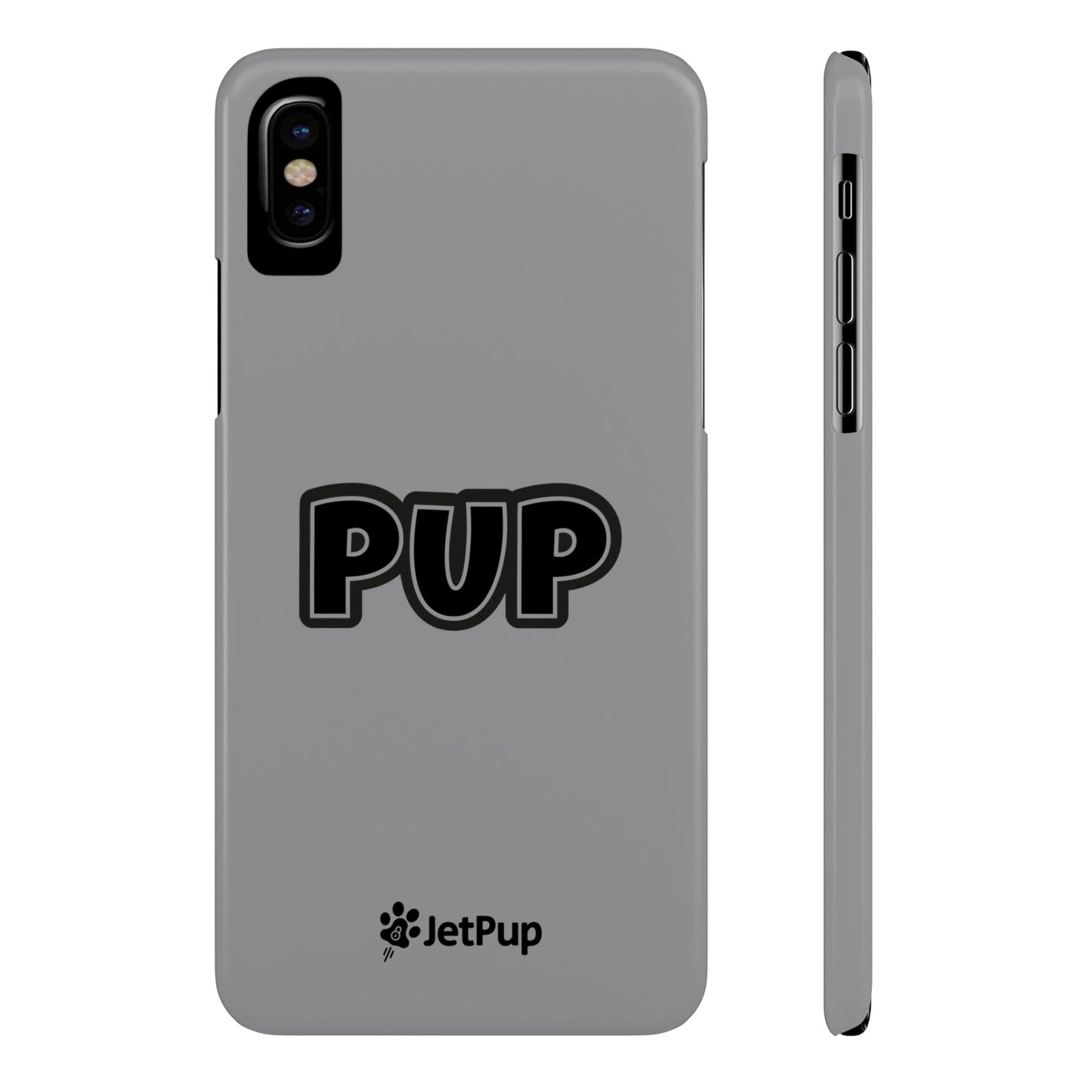 Pup Slim iPhone Cases - Grey
