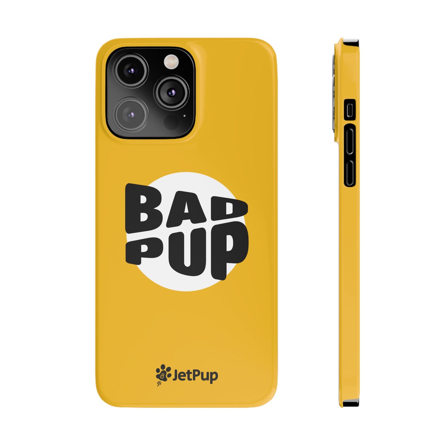 Bad Pup Slim iPhone Cases - Yellow