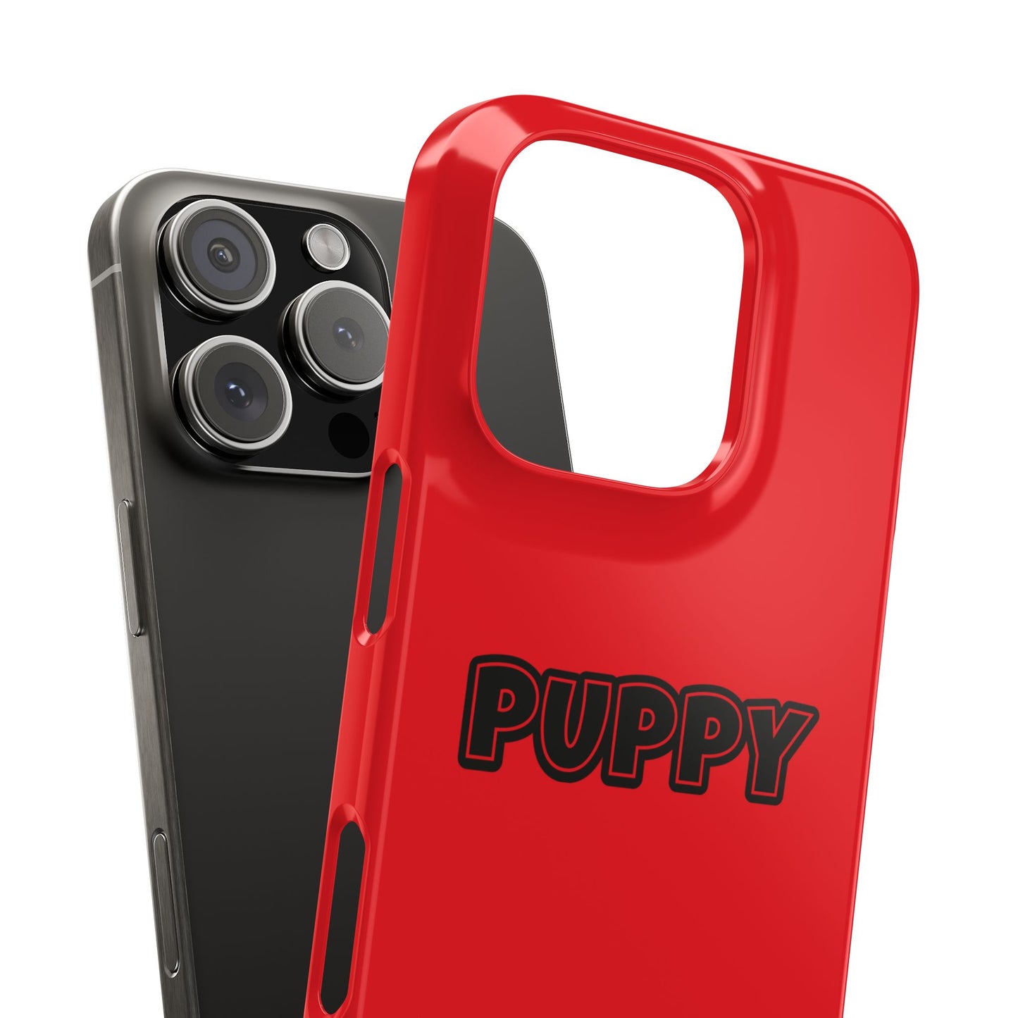 Puppy Slim iPhone Cases - Red