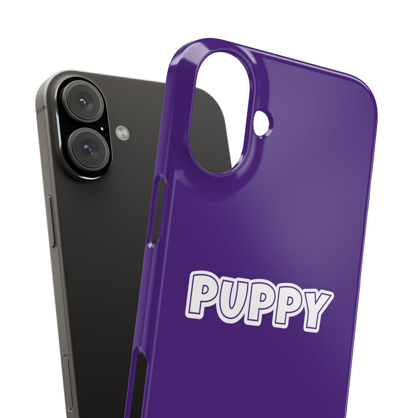 Puppy Slim iPhone Cases - Purple