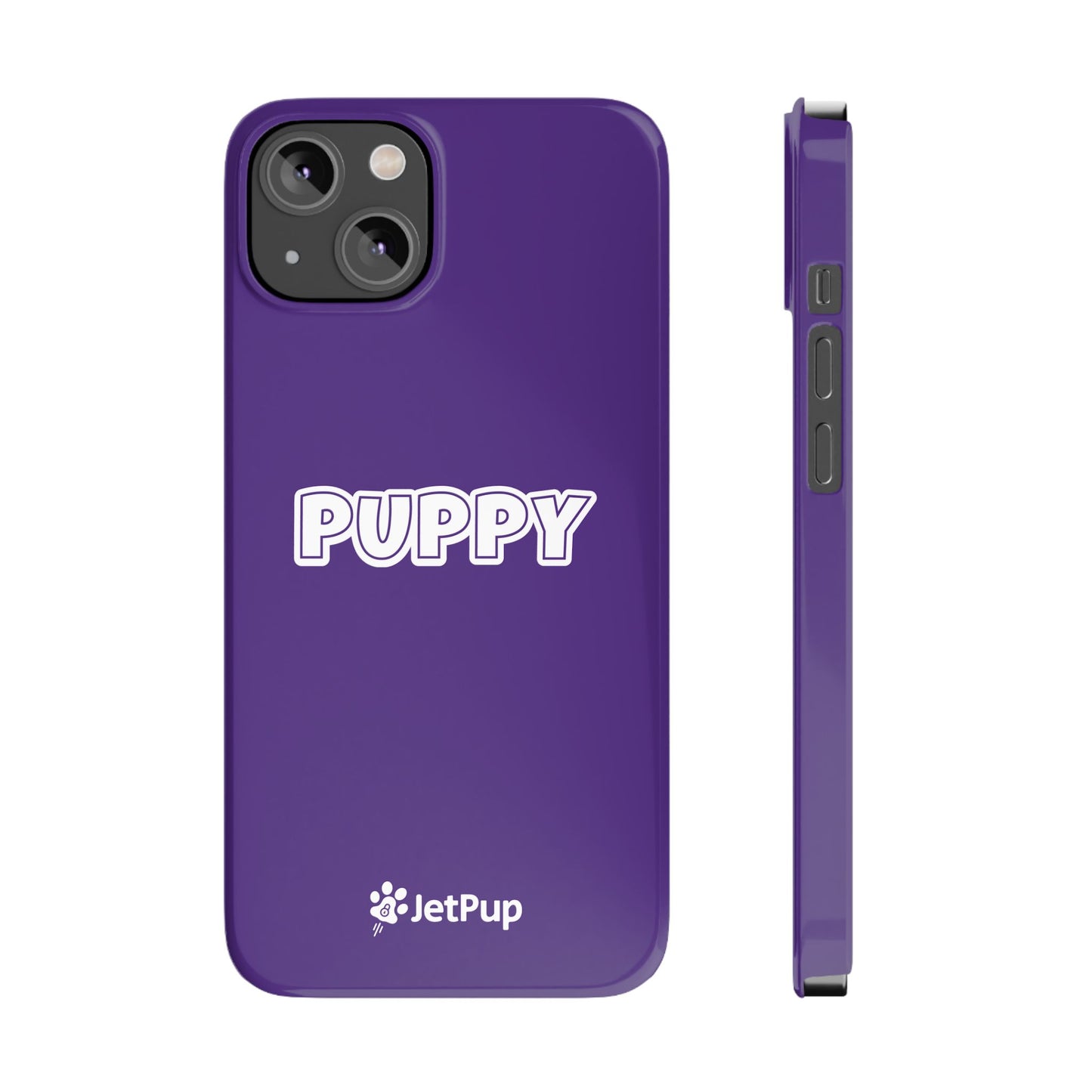 Puppy Slim iPhone Cases - Purple