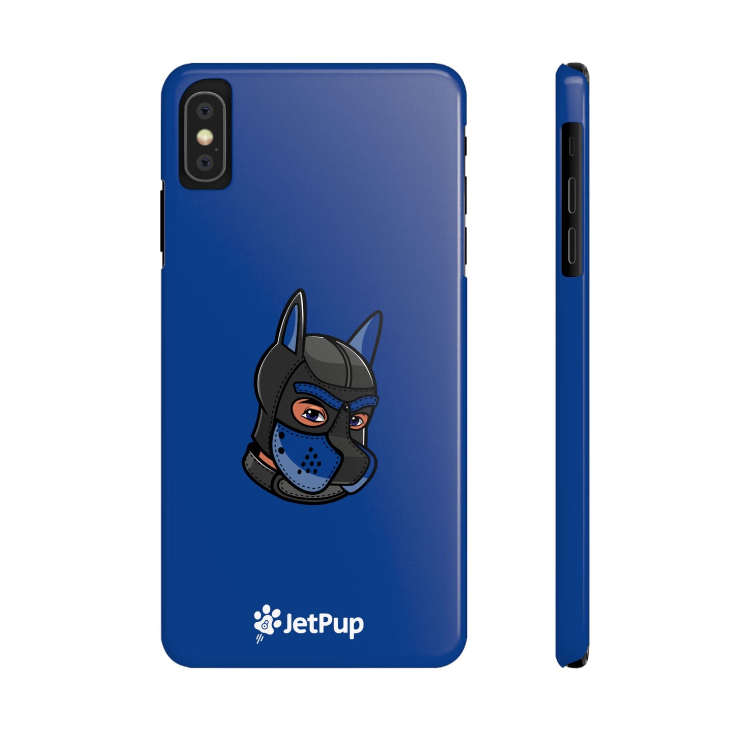 Pup Hood Slim iPhone Cases - Blue