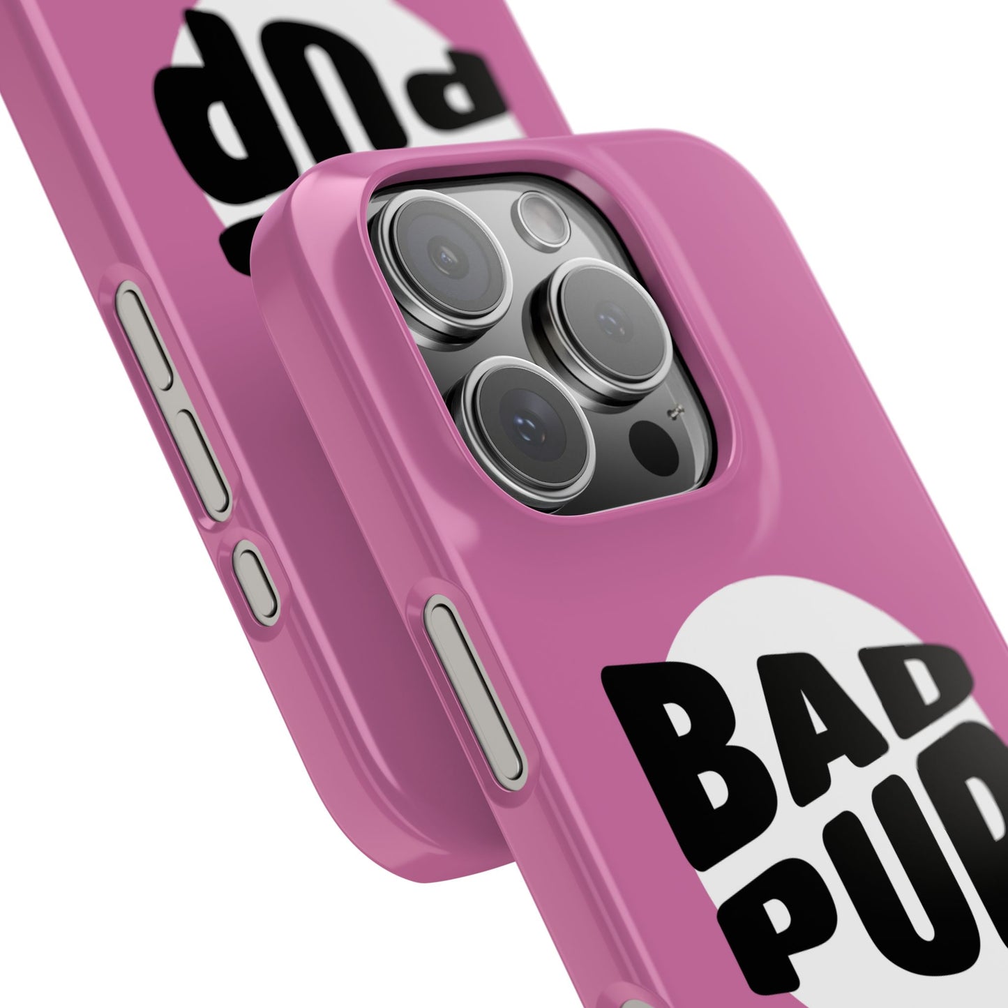Bad Pup Slim iPhone Cases - Pink
