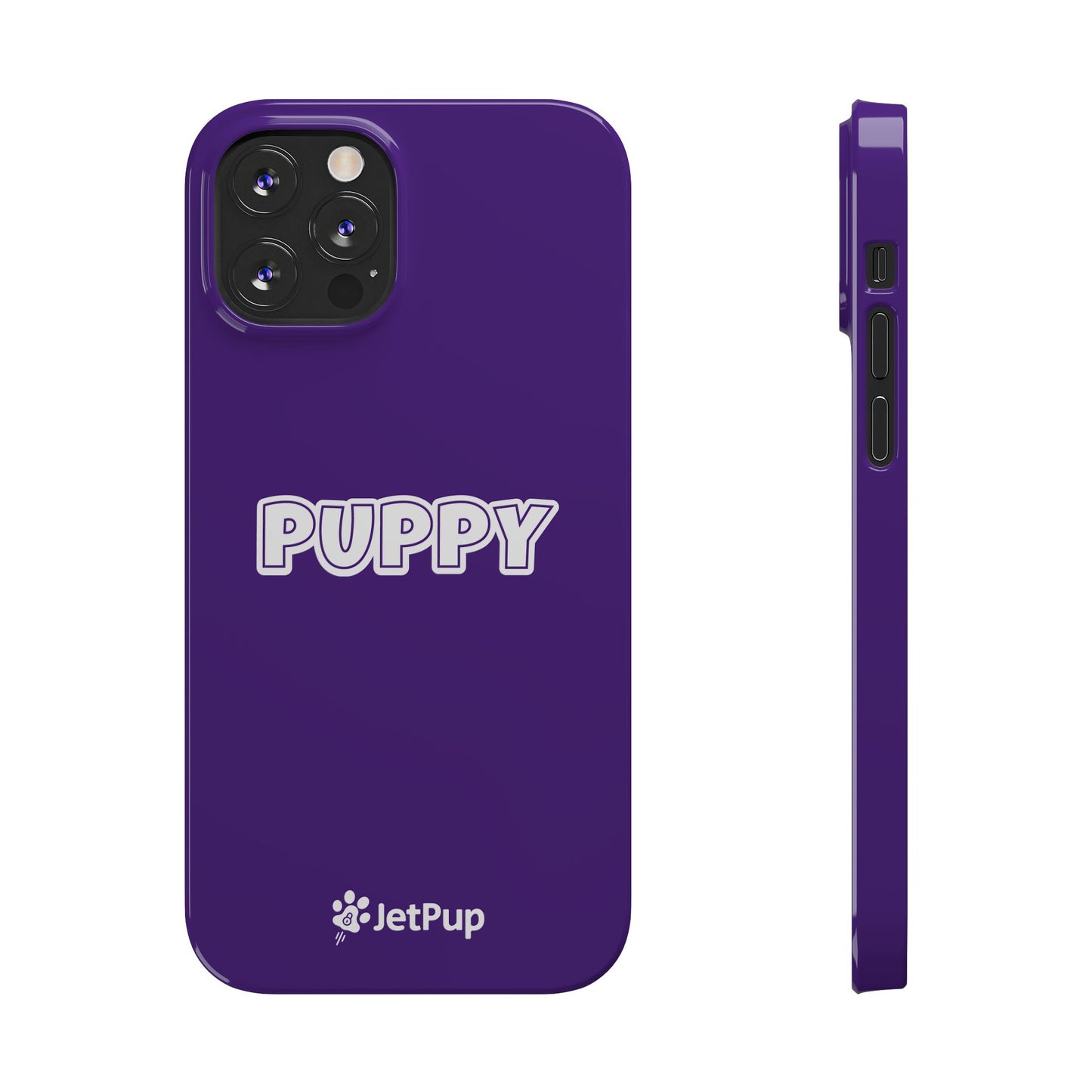 Puppy Slim iPhone Cases - Purple