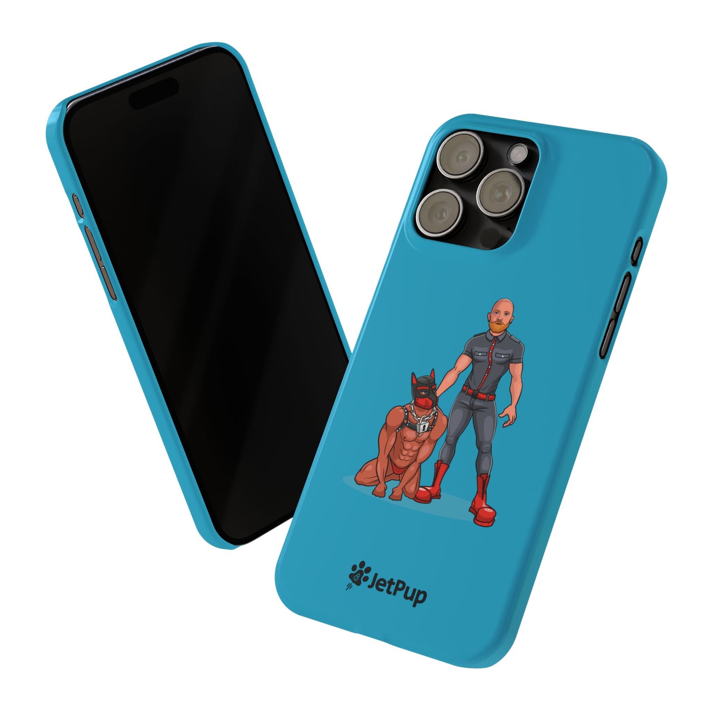 Dad & Pup Slim iPhone Cases - Turquoise