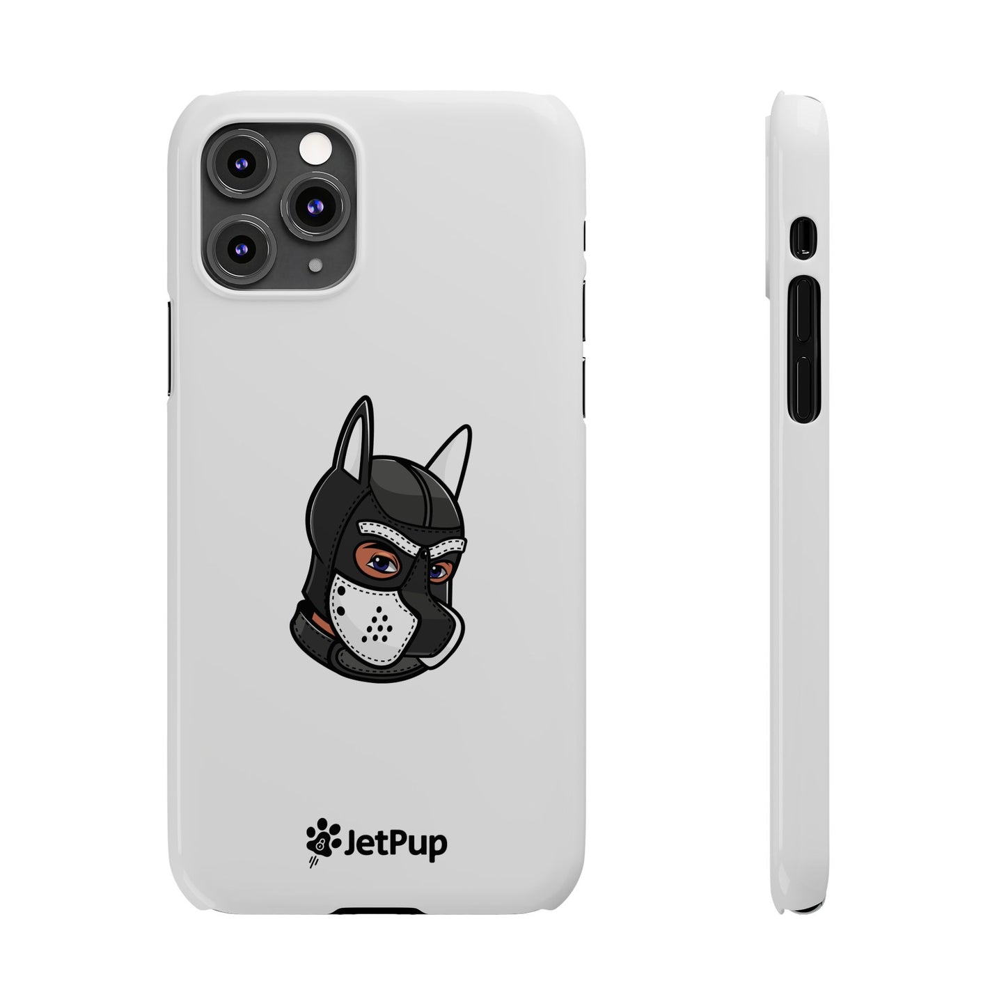 Pup Hood Slim iPhone Cases - White