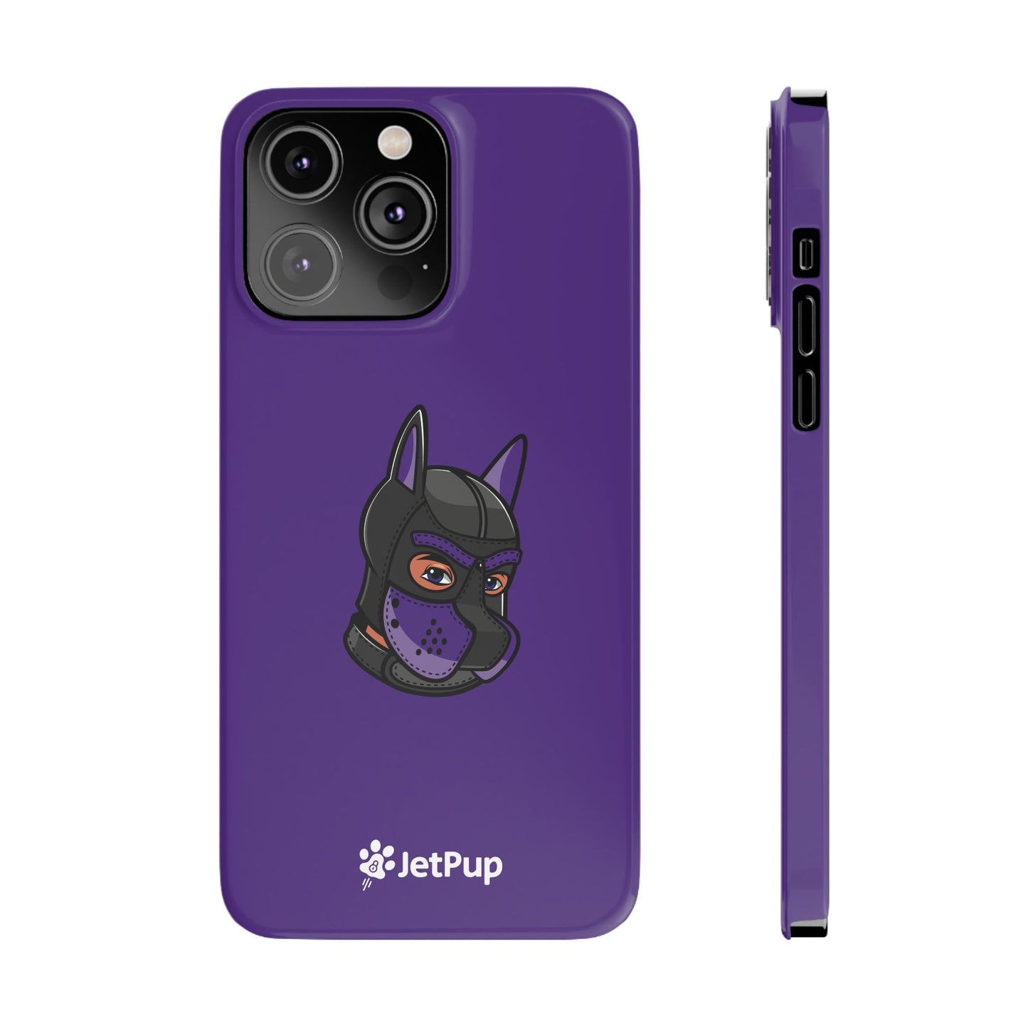 Pup Hood Slim iPhone Cases - Purple