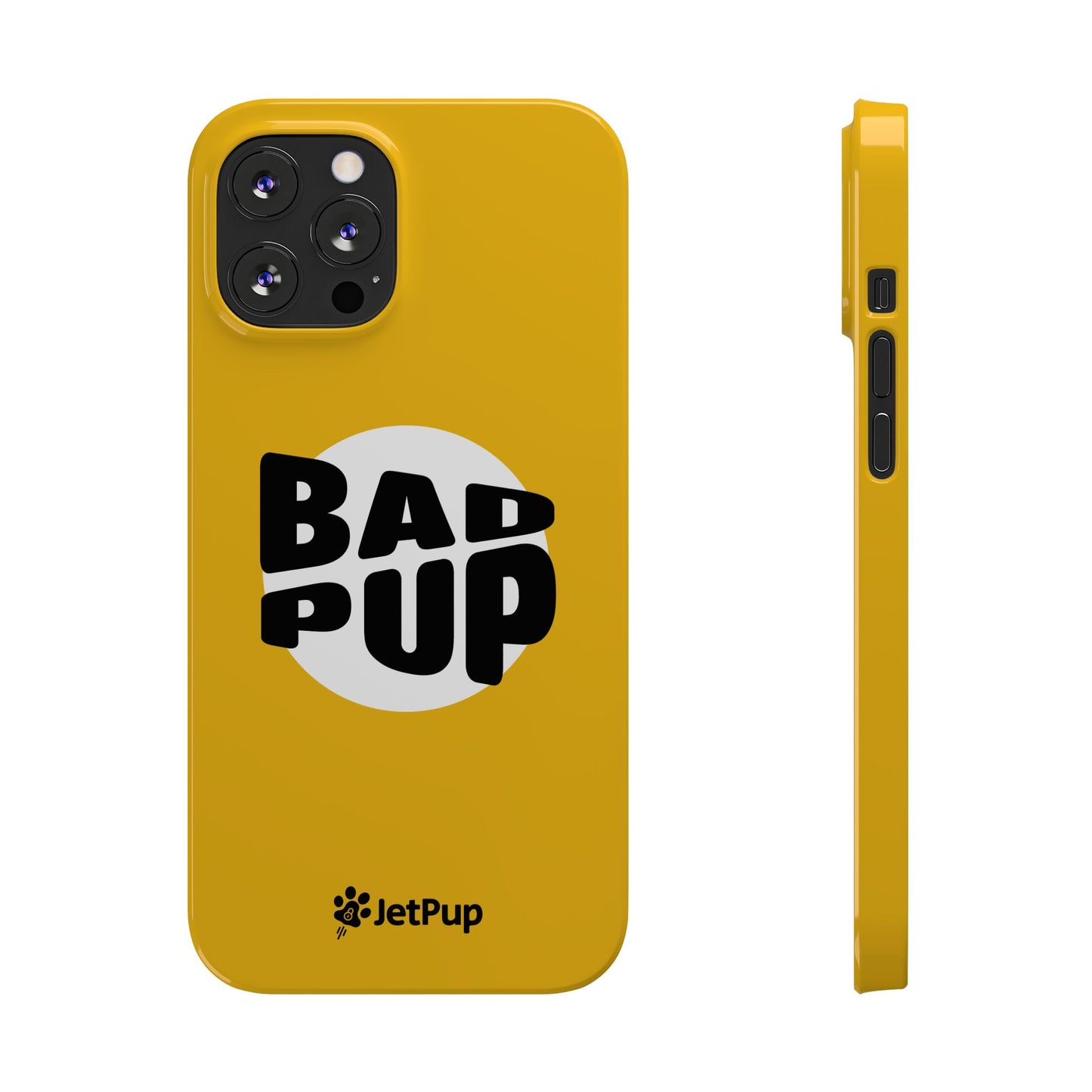 Bad Pup Slim iPhone Cases - Yellow