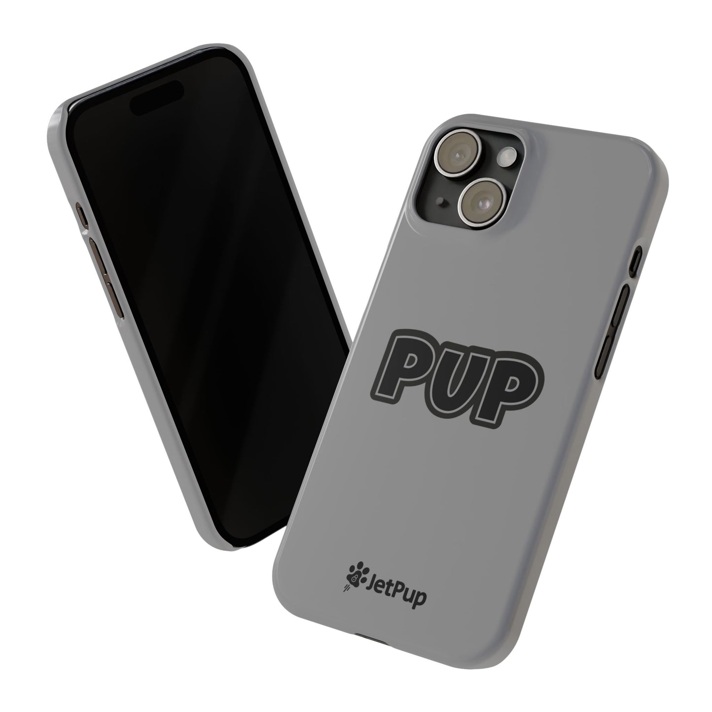Pup Slim iPhone Cases - Grey