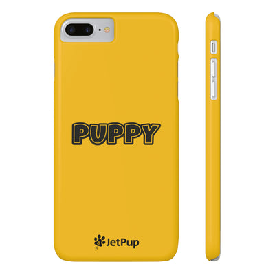 Puppy Slim iPhone Cases - Yellow