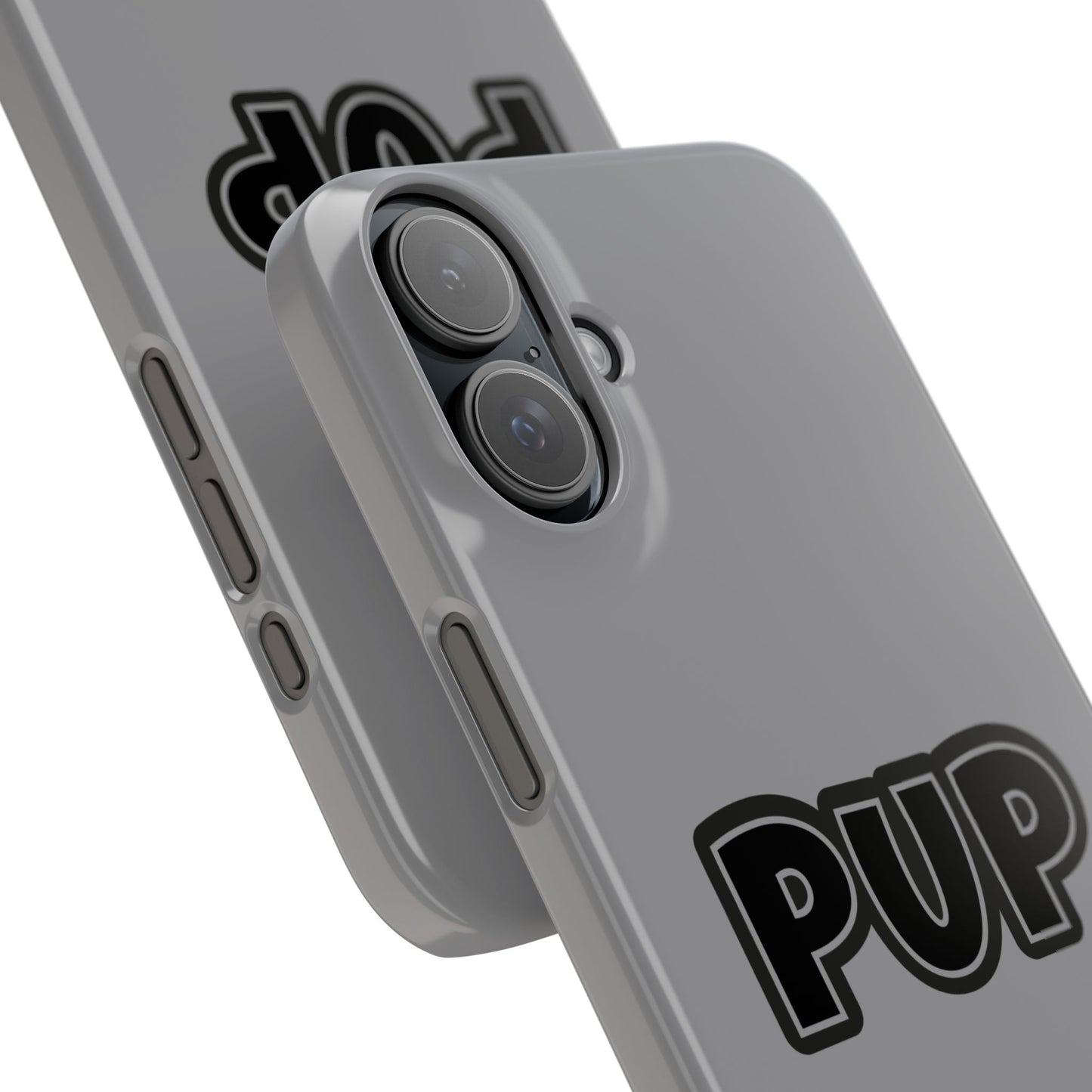 Pup Slim iPhone Cases - Grey