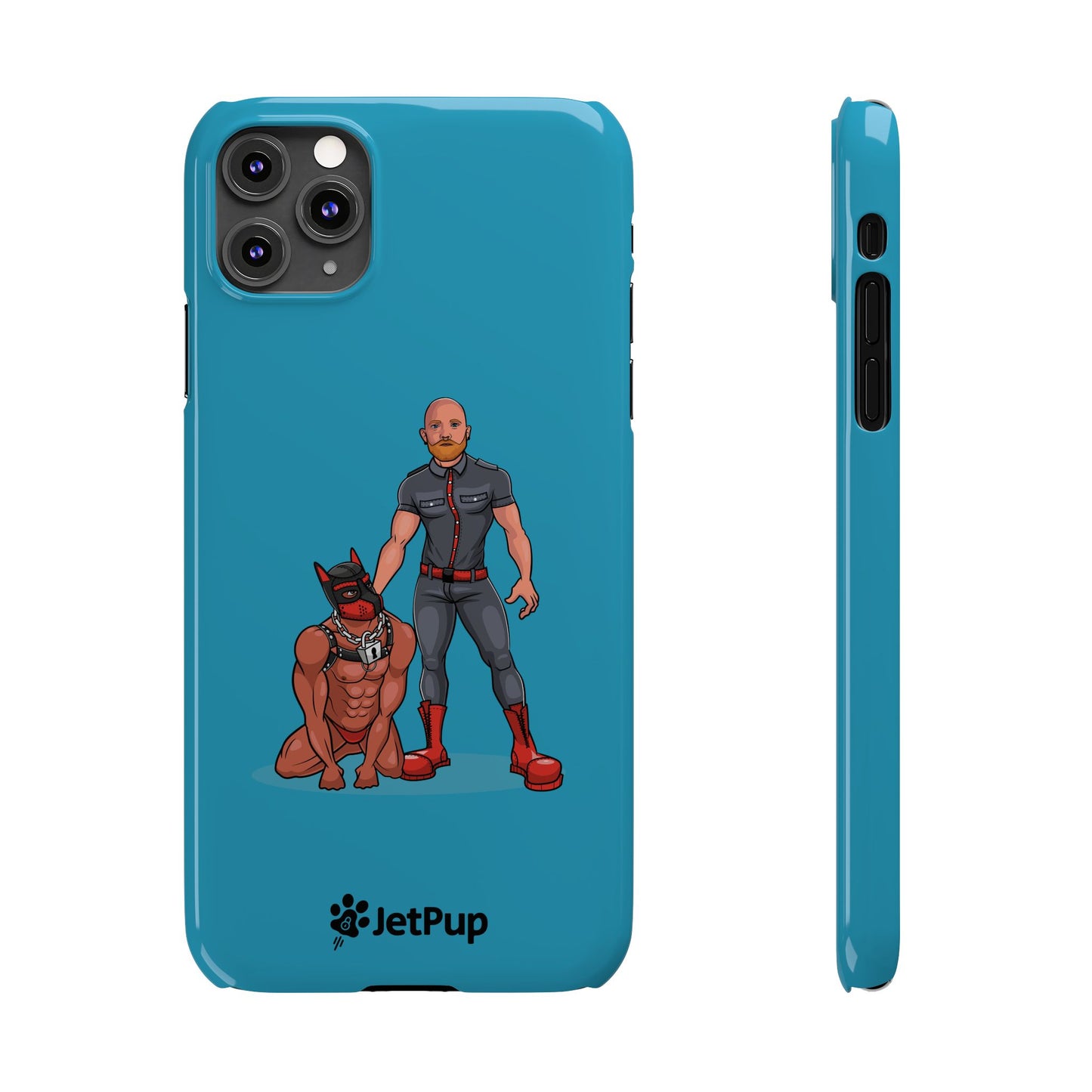 Dad & Pup Slim iPhone Cases - Turquoise