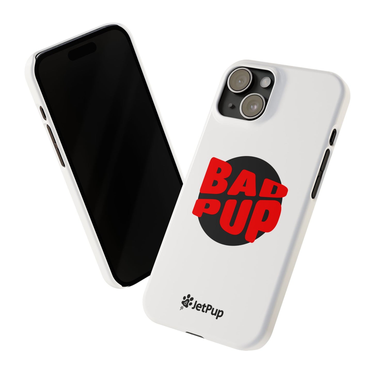 Bad Pup Slim iPhone Cases - White