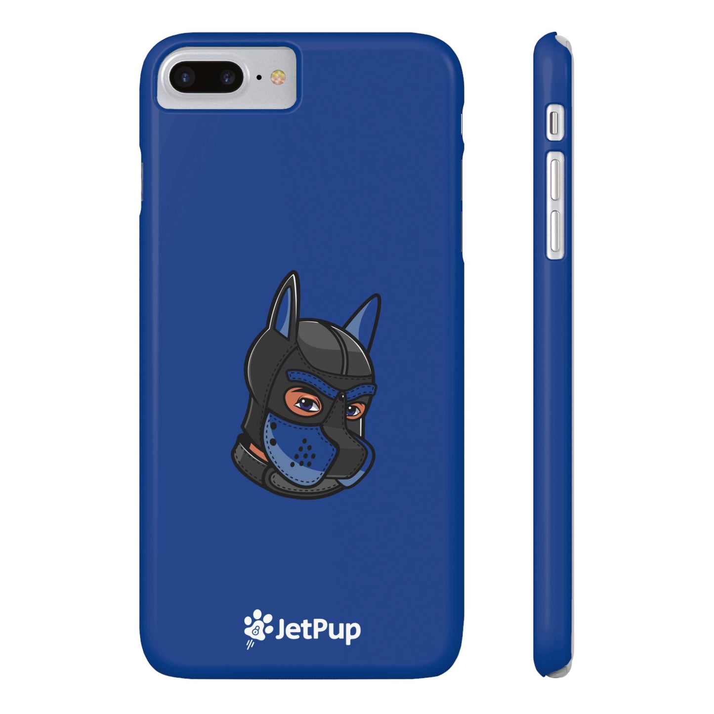 Pup Hood Slim iPhone Cases - Blue