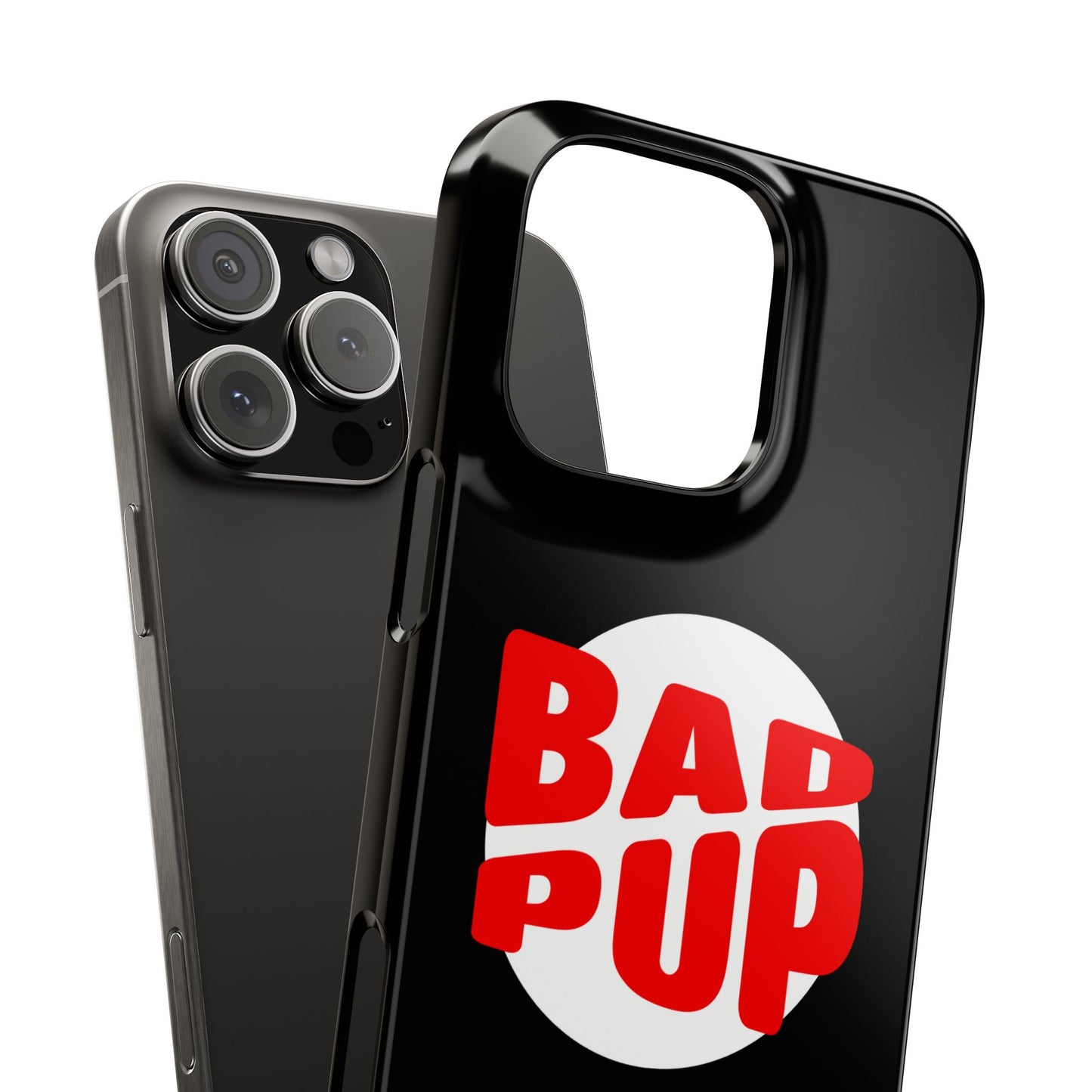 Bad Pup Slim iPhone Cases - Black
