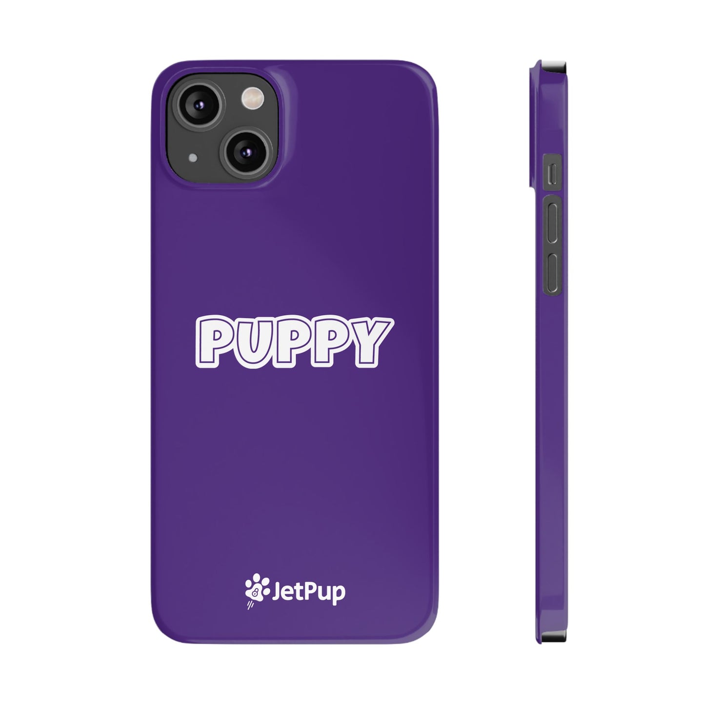 Puppy Slim iPhone Cases - Purple